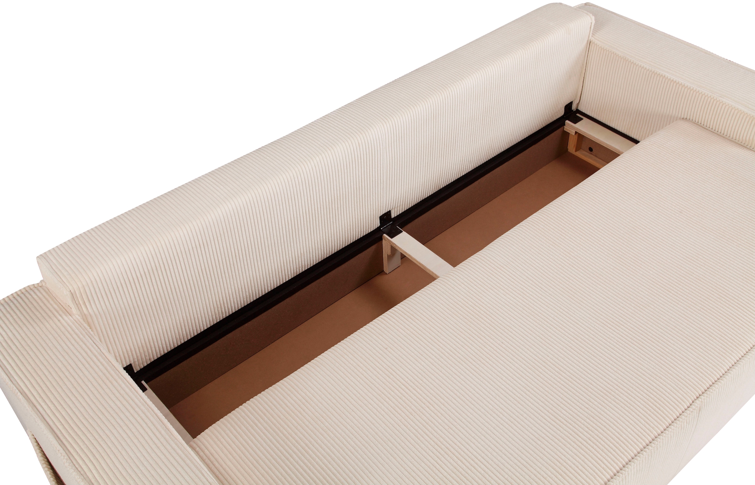OTTO home Schlafsofa »CASSI 3-Sitzer, 240 cm - OTTO. Verlässliche Qualität.« Schlaffunktion (134/200), Bettkasten, Cord, Unser Tiefpreis