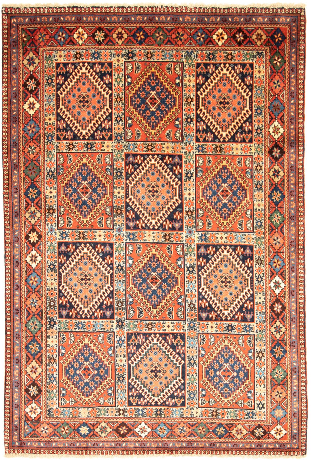 morgenland Wollteppich »Yalameh Teppich handgeknüpft mehrfarbig«, rechteckig, handgeknüpft