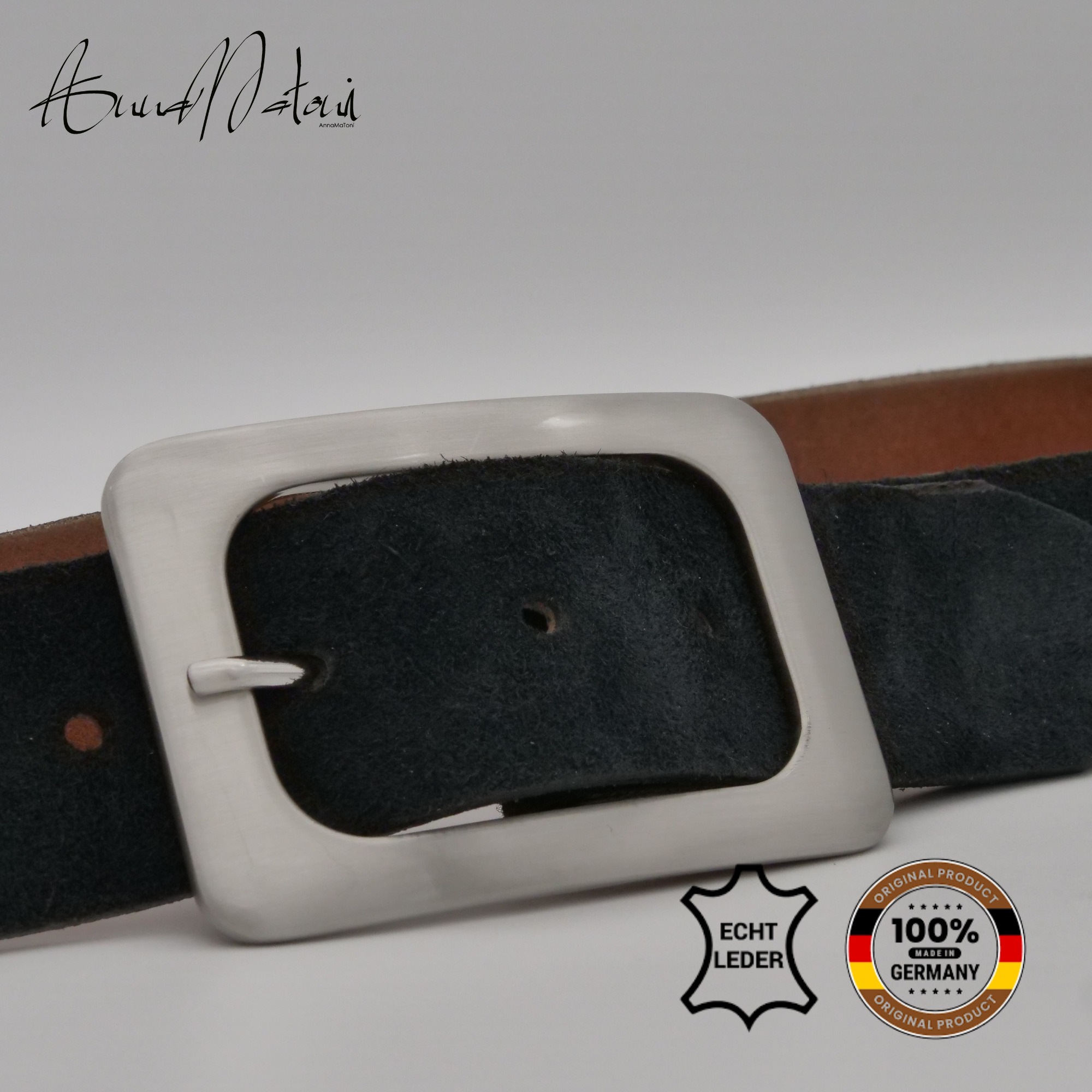 AnnaMatoni Ledergürtel "AnnaMatoni Damen Ledergürtel in hochwertigem Velour günstig online kaufen