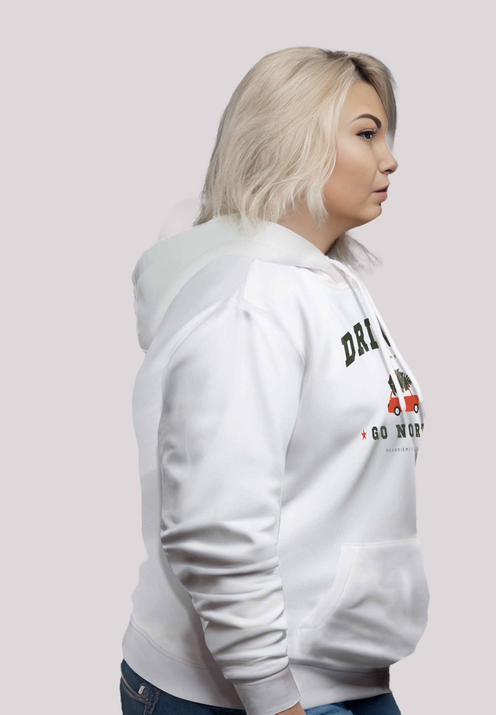 F4NT4STIC Kapuzenpullover »Driving Home Weihnachten PLUSSIZE«, Premium Qualität