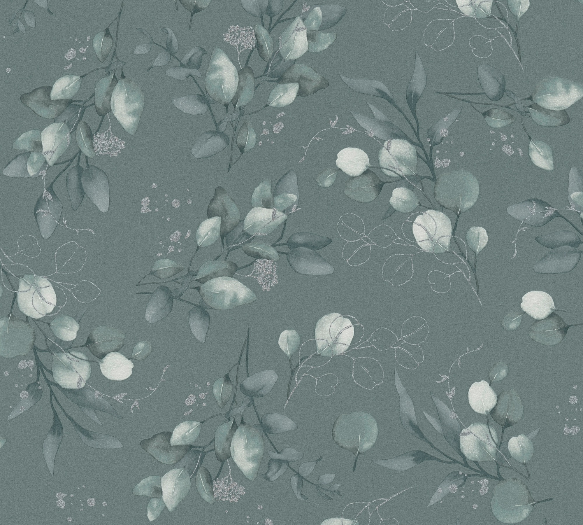 A.S. Création Vliestapete »Pure Elegance Blumen-Tapete Mustertapete Blümchen Blattmuster«, leicht glänzend, Vliestapete floral für Schlafzimmer Küche Wohnzimmer Blumen Design