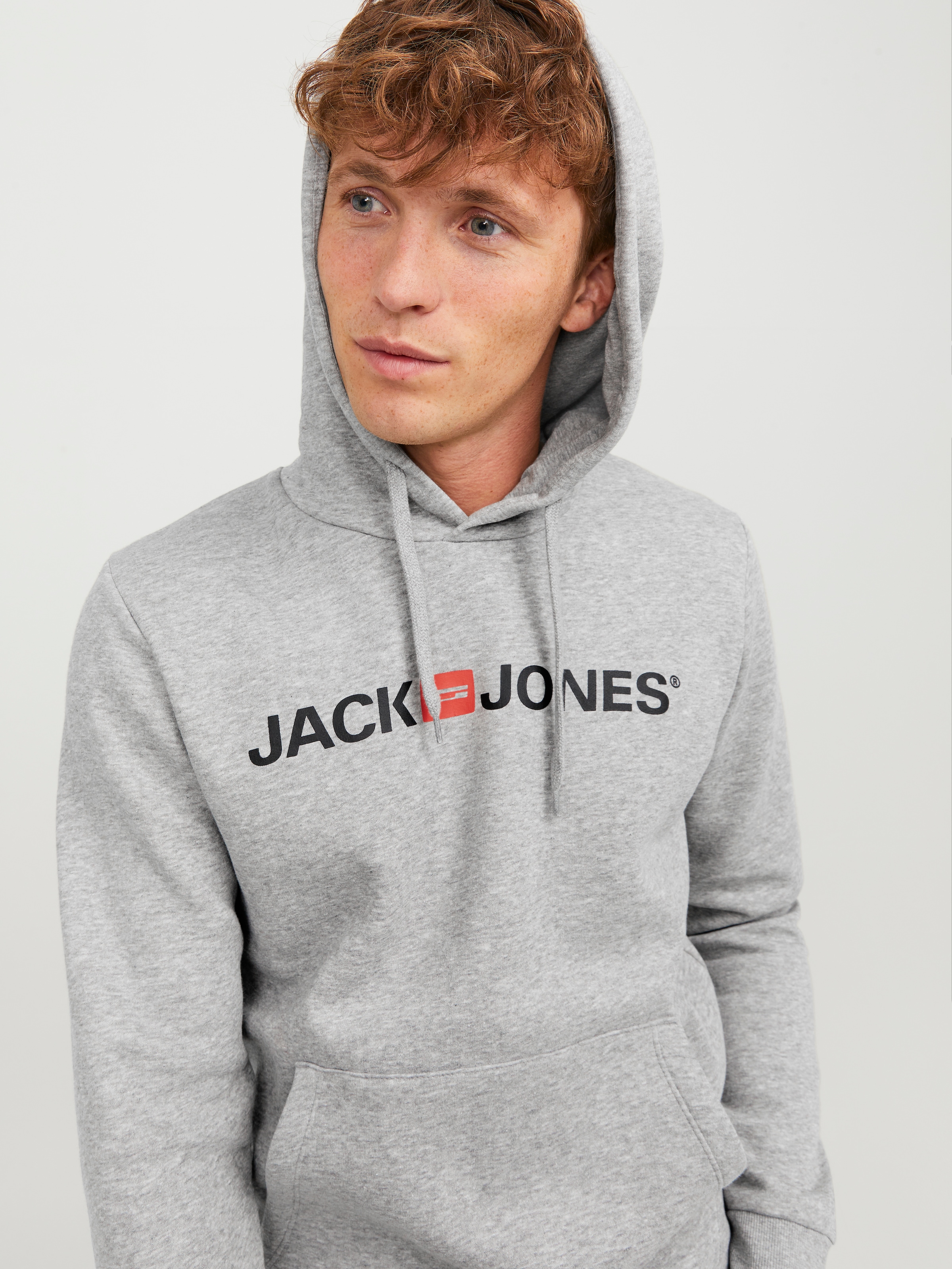 Jack & Jones Kapuzensweatshirt »JJECORP Hoodie mit Logo und hohem Tragekomfort«, bedruckt, casual, regular fit, Baumwollmischung, Rundhals
