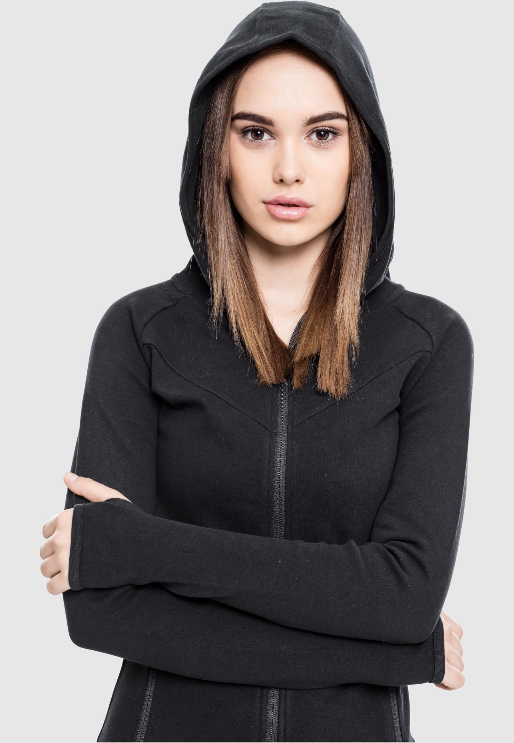 URBAN CLASSICS Sweatjacke »Urban Classics Damen Ladies Athletic Interlock Zip Hoody«