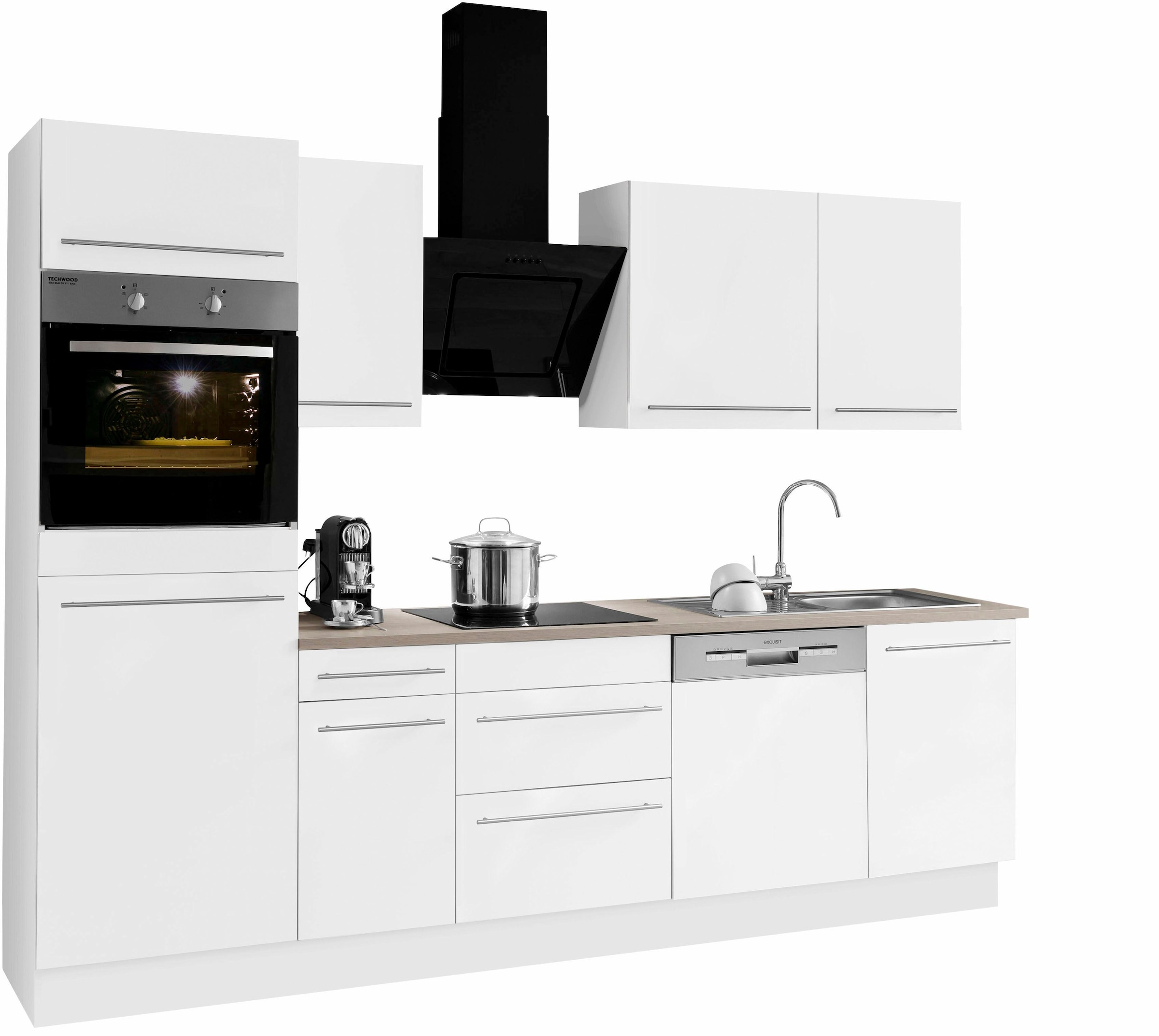 OPTIFIT Küchenzeile »Bern«, mit E-Geräten, bestellen höhenverstellbare cm, Breite Füße, gedämpfte Türen BAUR 270 