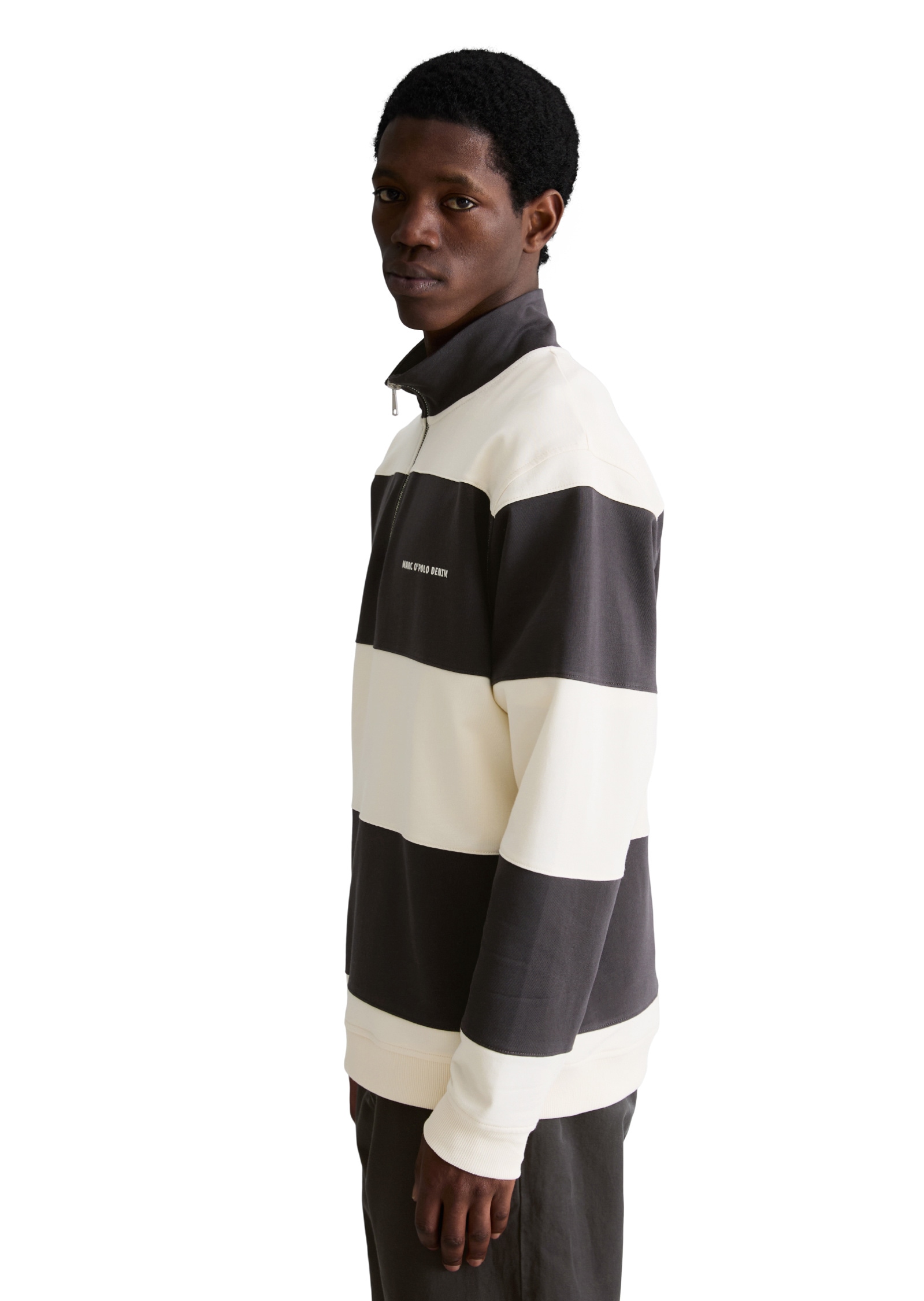 Marc O'Polo DENIM Sweatshirt »mit Cut-&-Sew-Blockstreifen«
