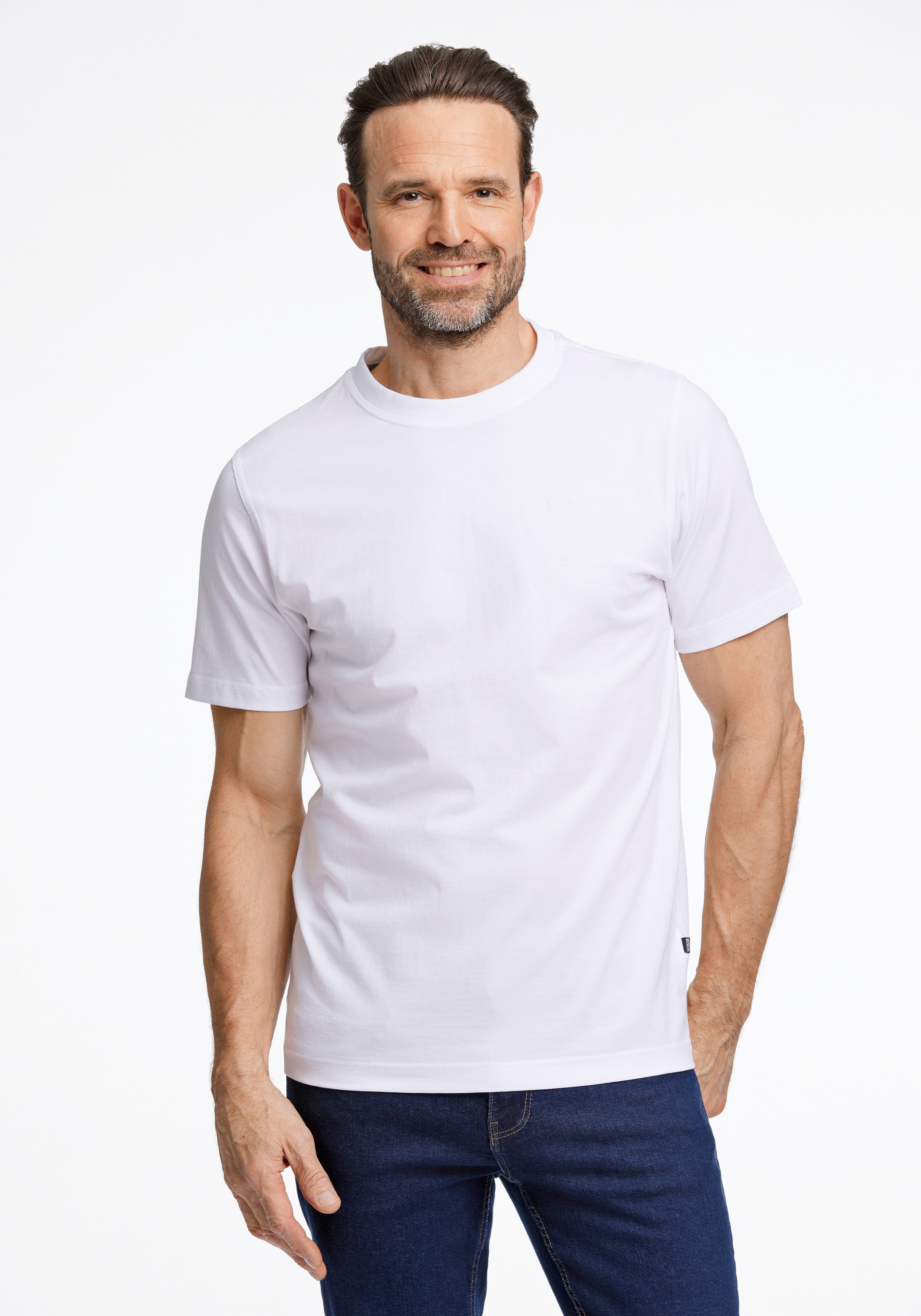 BISON Kurzarmshirt "T-Shirt (Kurzarm) Comfort Fit"