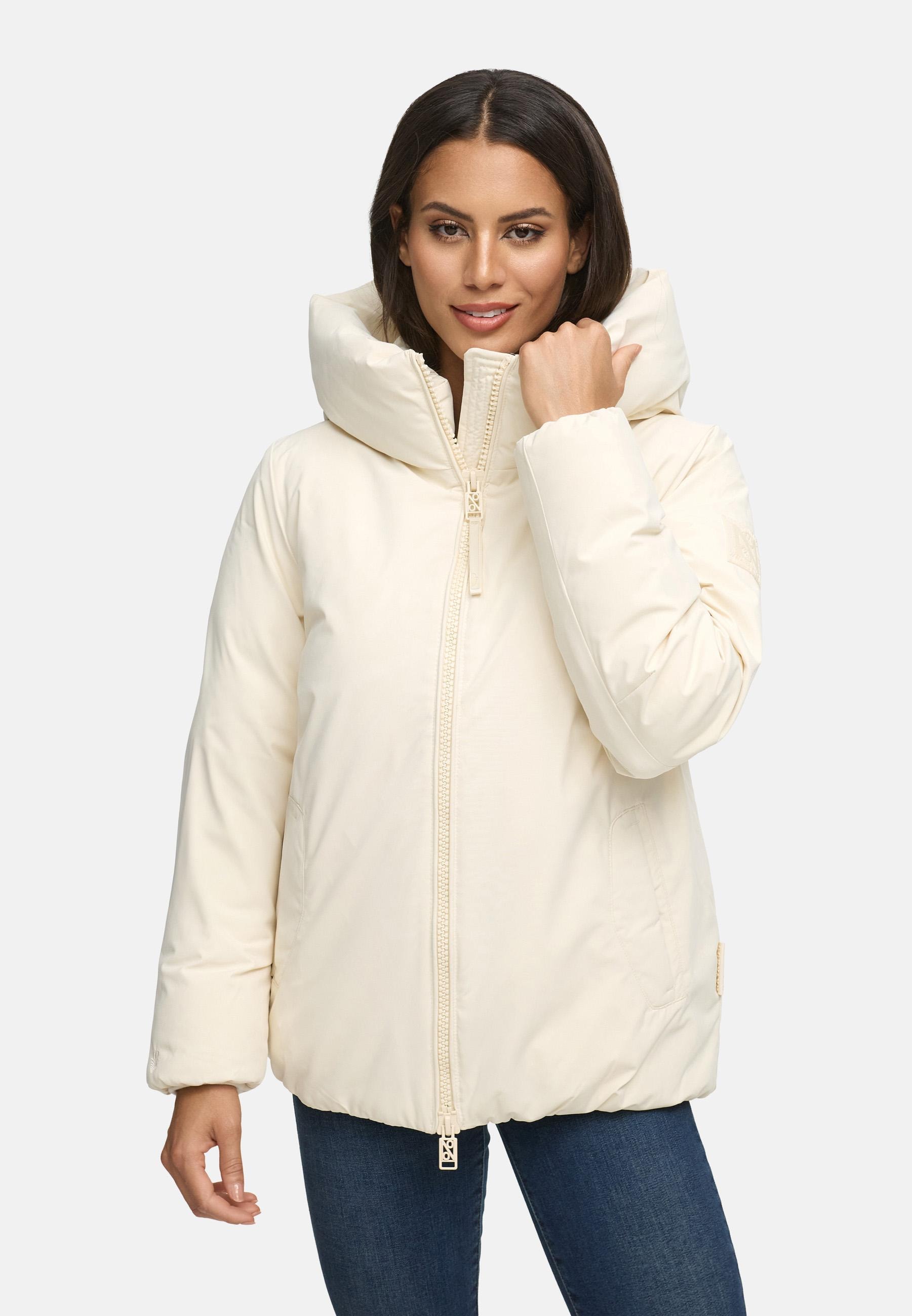 Navahoo Winterjacke »Blütenlicht 14«, mit Kapuze, Warme Damenjacke mit hohem Kragen