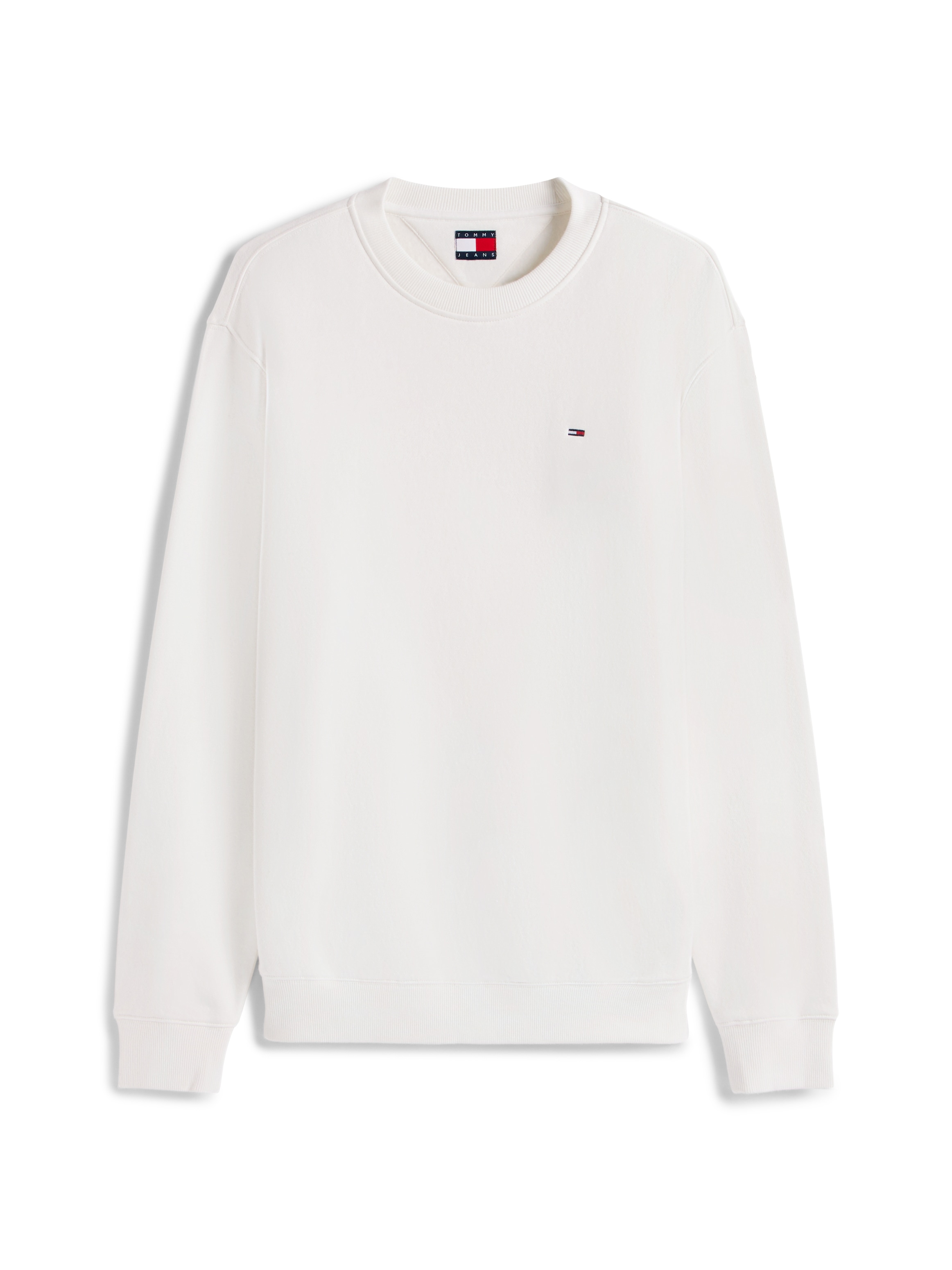 Tommy Jeans Sweatshirt »TJM REG S FLAG CREW«, Mit besticktem Markenlogo auf Brusthöhe