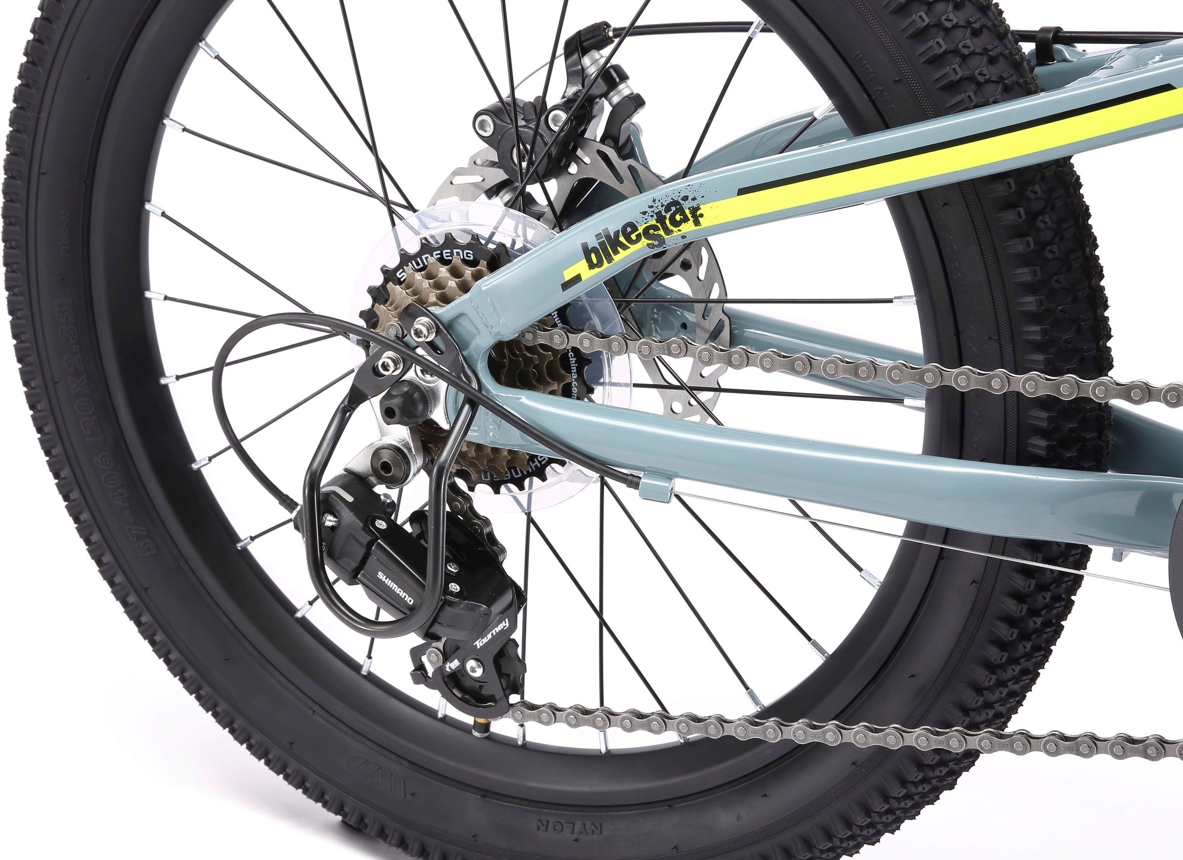 Bikestar Jugendfahrrad, 7 Gang, Shimano, RDTY21 Schaltwerk, Kettenschaltung