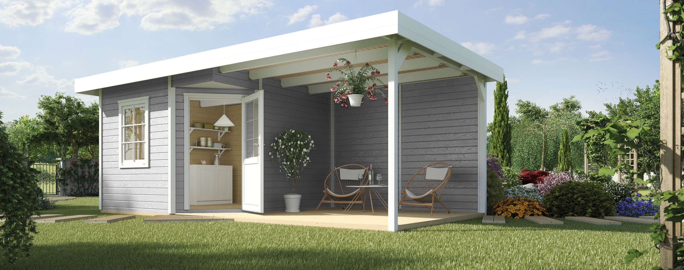 weka Gartenhaus "Designhaus 213B Gr.1"