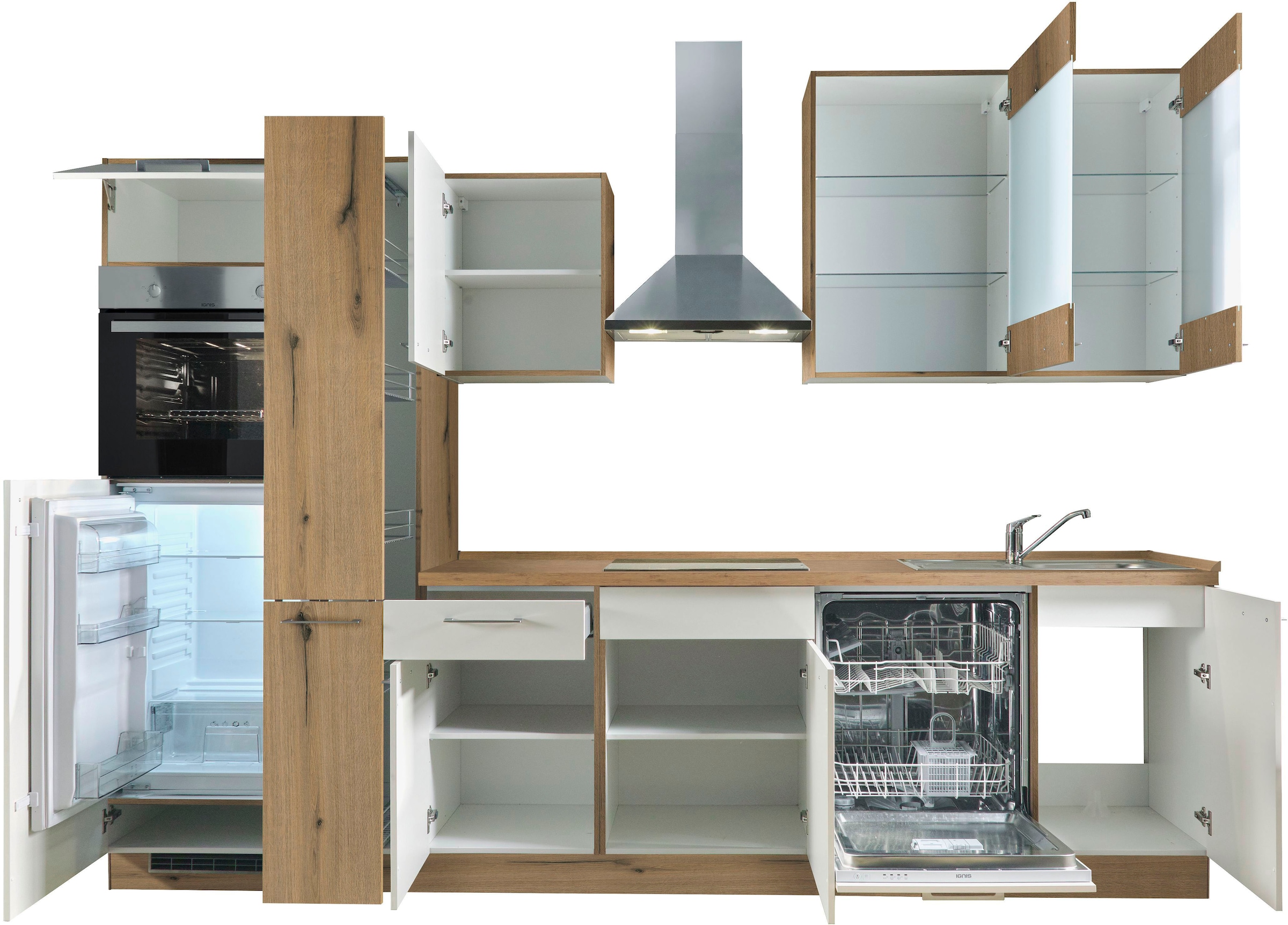 Express Küchen Küchenzeile | vormontiert, BAUR »Trea«, mit und Vollauszug 310 kaufen Soft-Close-Funktion, Breite cm
