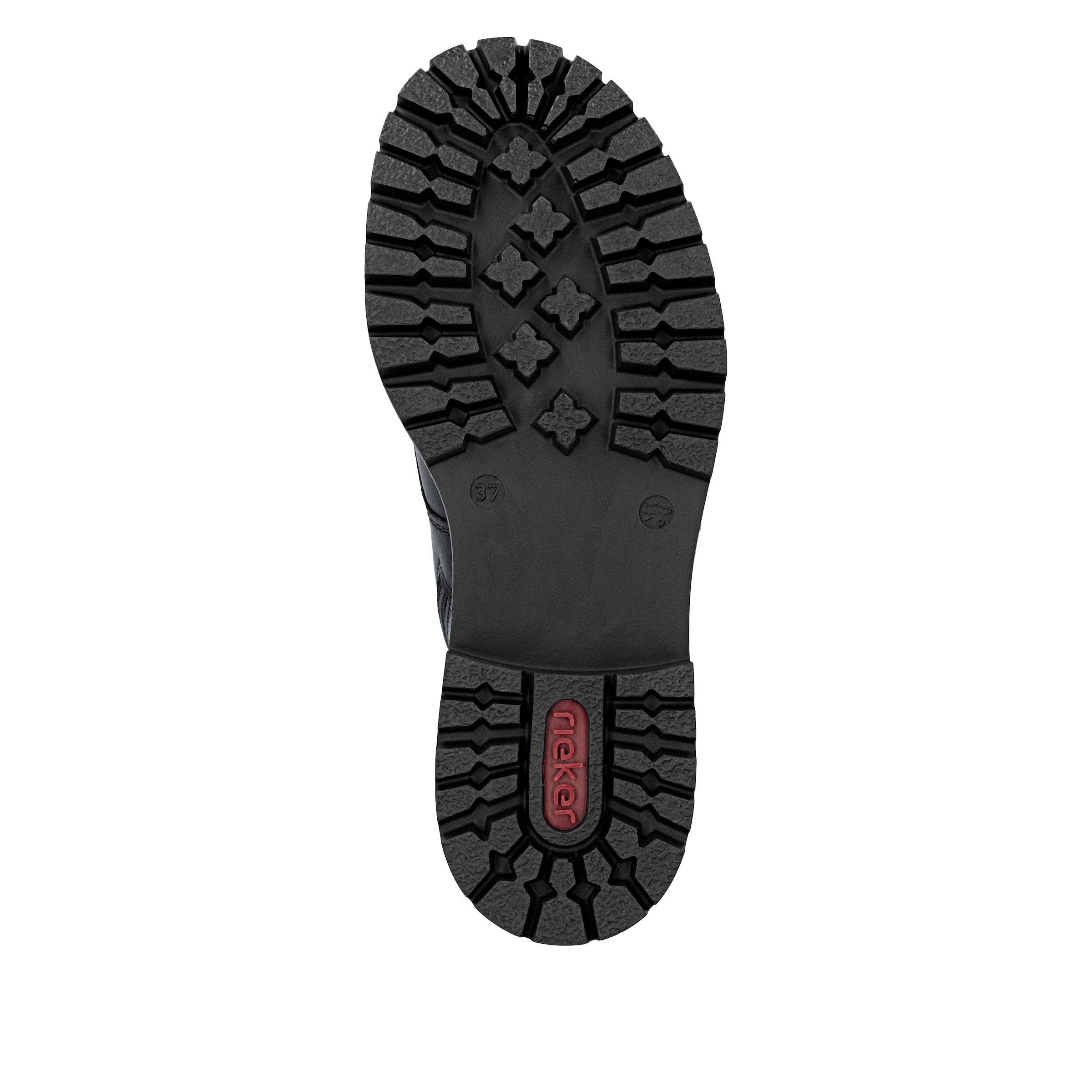 Rieker Schnürboots, Schnürstiefelette, Profilsohle, mit praktischem Innenreißverschluss