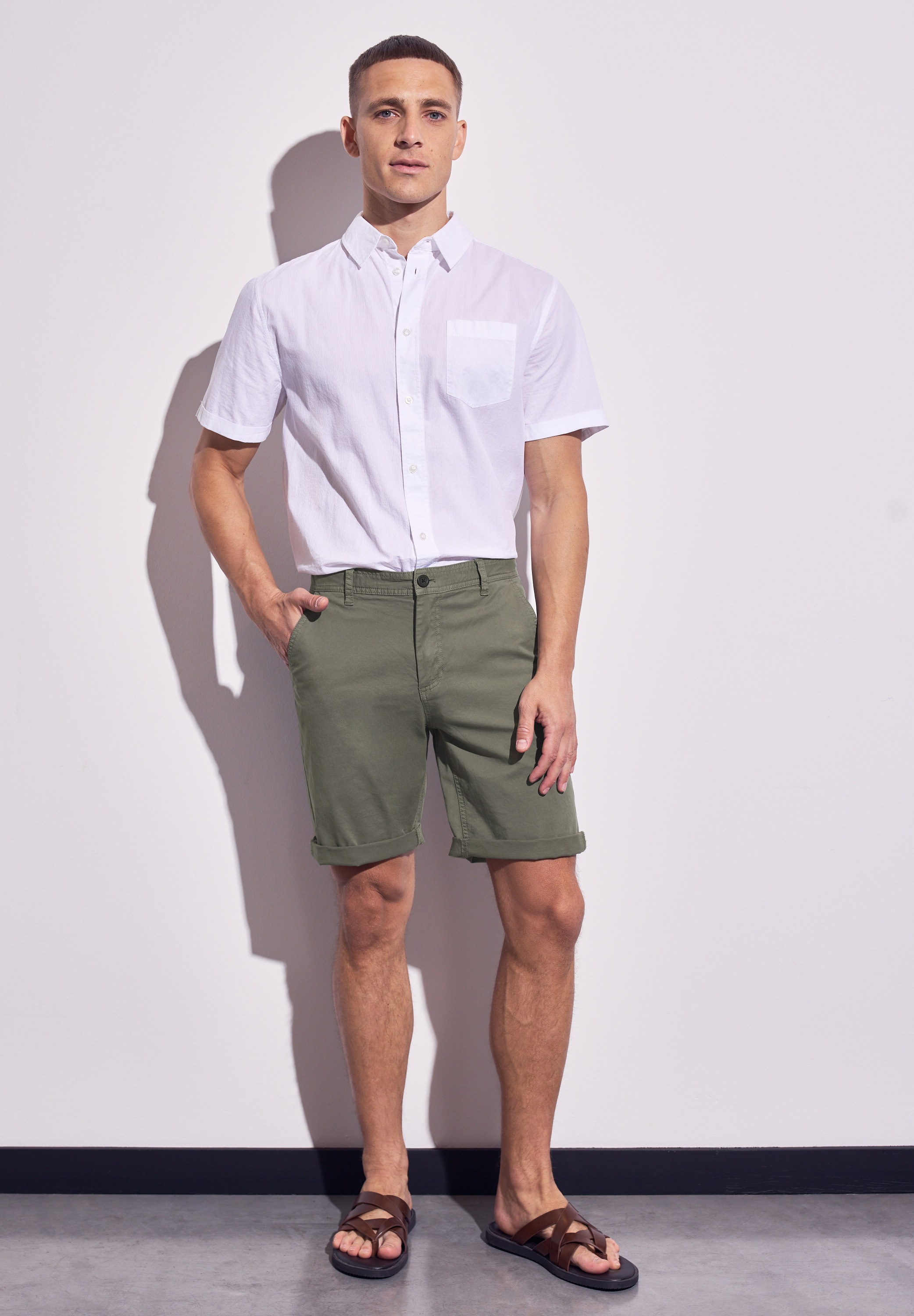 STREET ONE MEN Shorts, aus Baumwolle mit Stretchanteil
