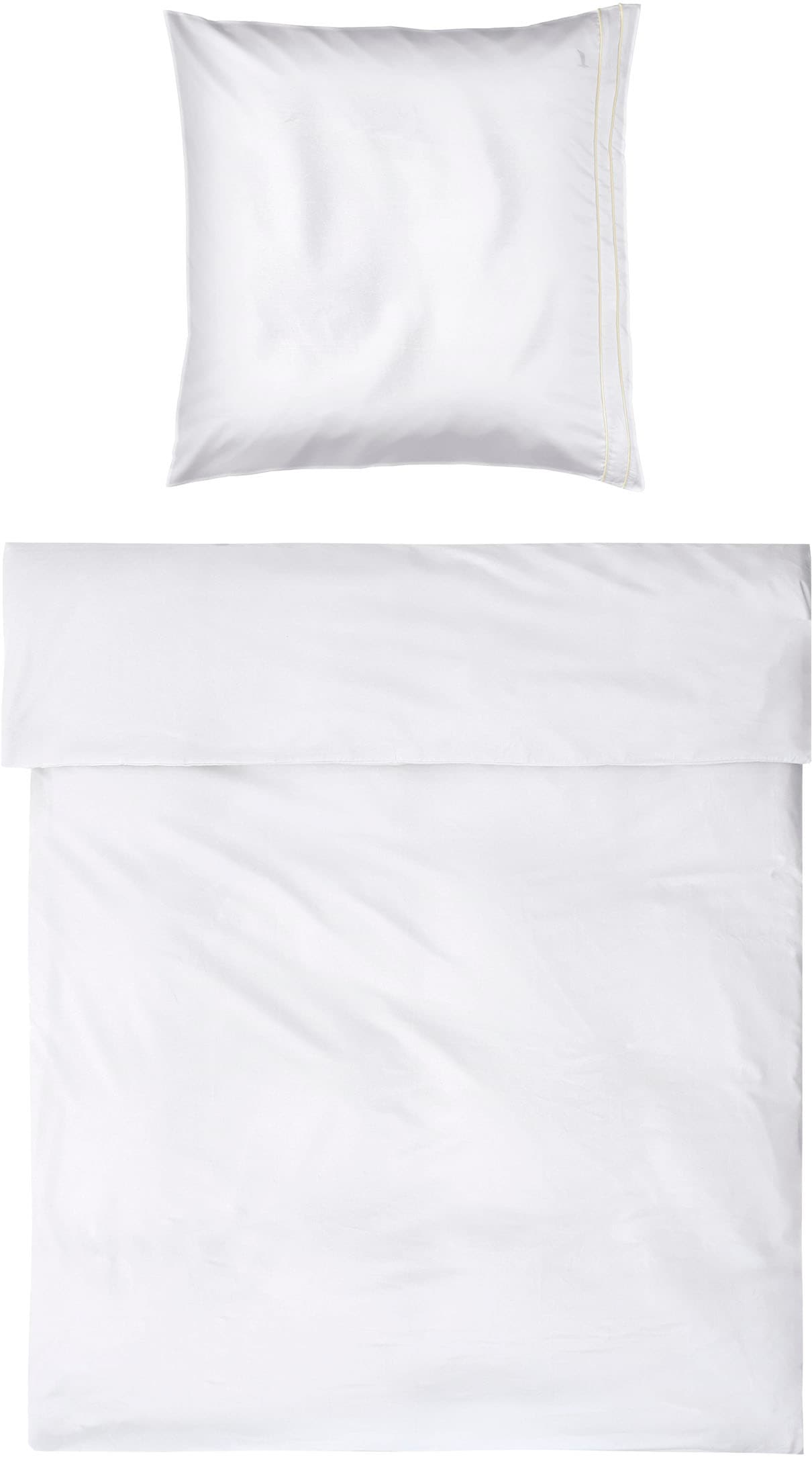 Möve Bettwäsche "Möve Noblesse Bettwäsche Set" 2 Stk. mit eleganten Biesen