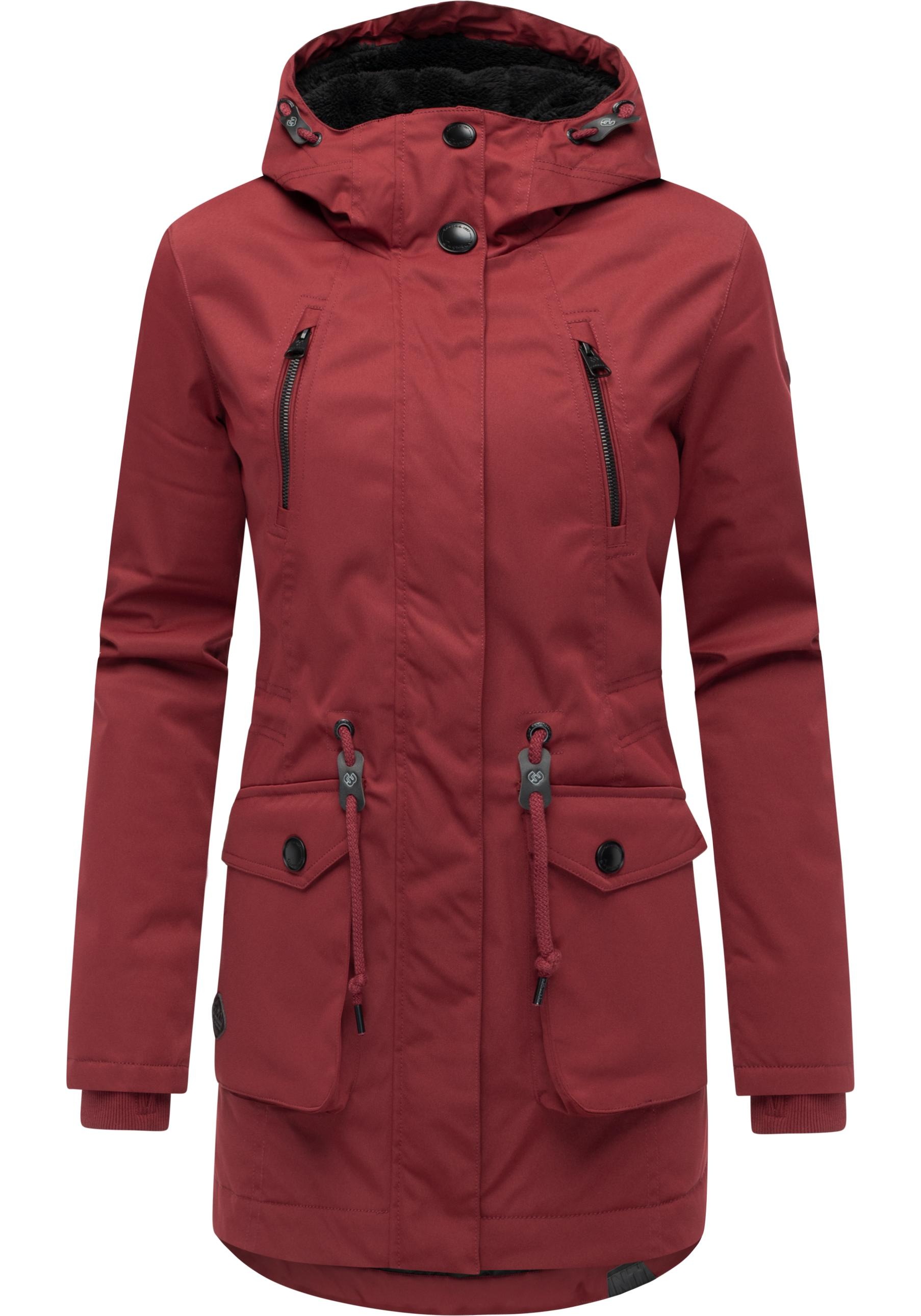 Ragwear Kurzmantel "Ellsa YOUMODO", Winterparka mit auffälligen Taillenzugk günstig online kaufen