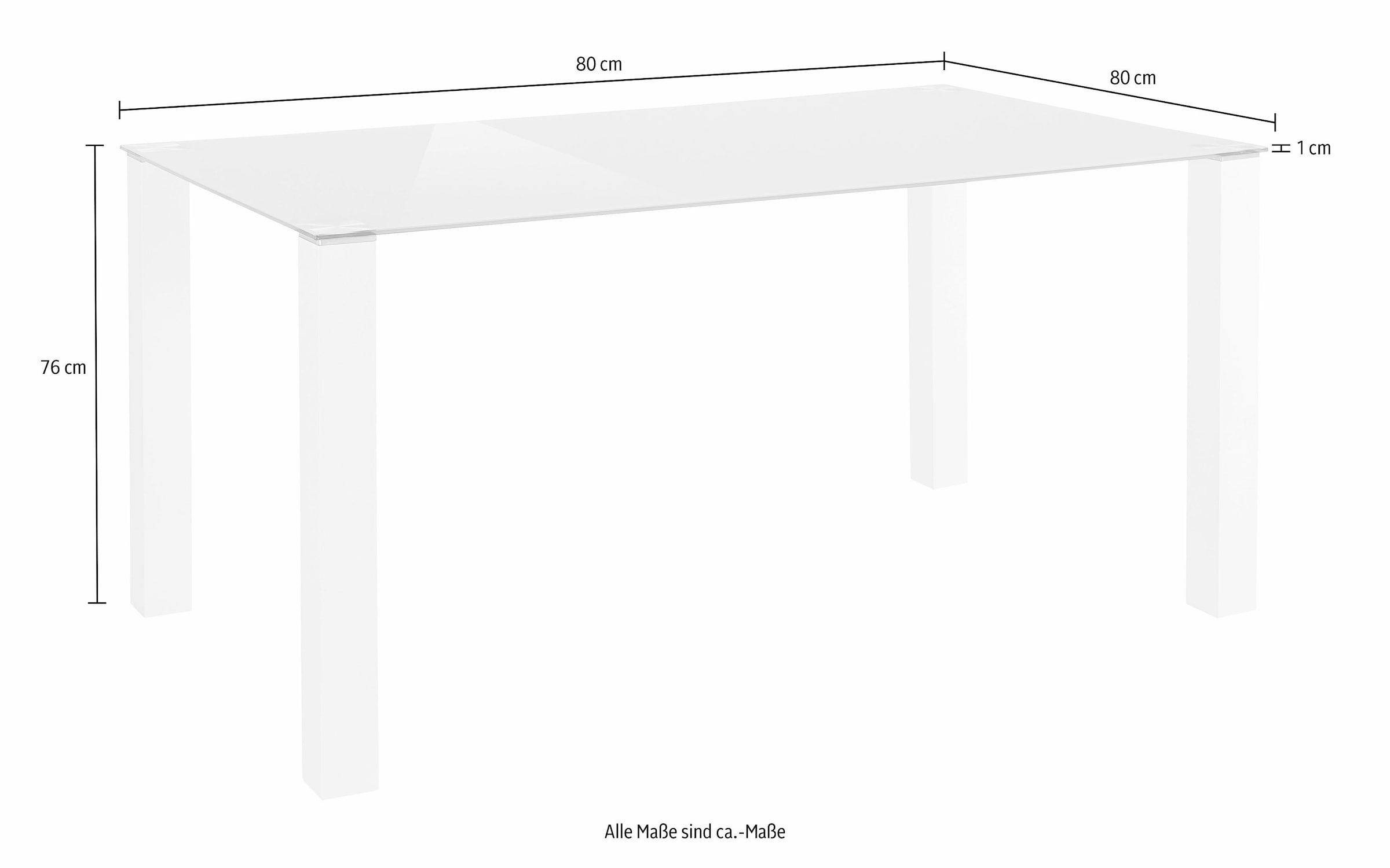 INOSIGN Essgruppe »Normadora«, (Set, 5 tlg.), mit Glastisch, Freischwinger belastbar bis 120 KG