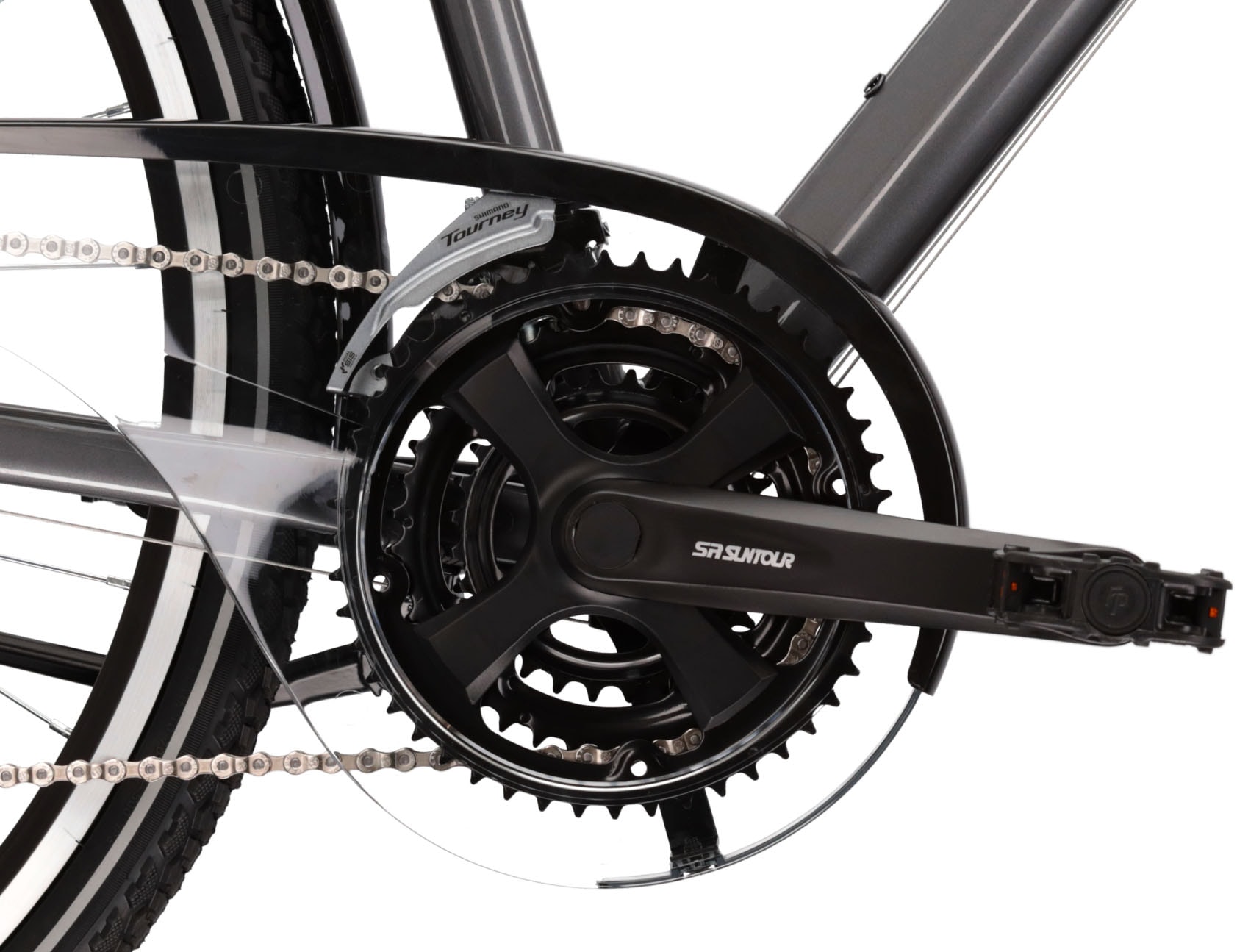Kross Trekkingrad »KROSS Trekkingrad Trans 1.0 28" grau«, 21 Gang, Shimano, ALTUS M310 Schaltwerk, Kettenschaltung