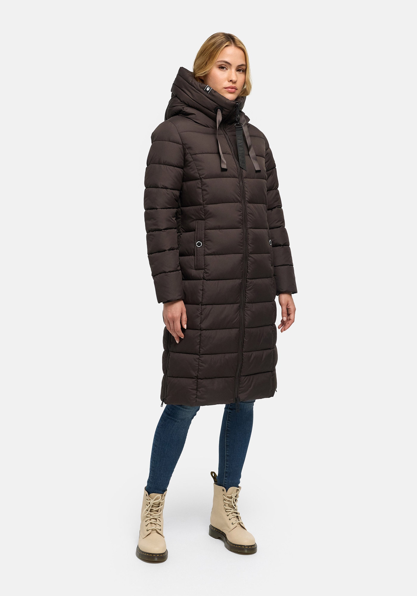 Navahoo Winterjacke »Mondmaedchen« Extra langer Schnitt mit seitlichen Schlitzen