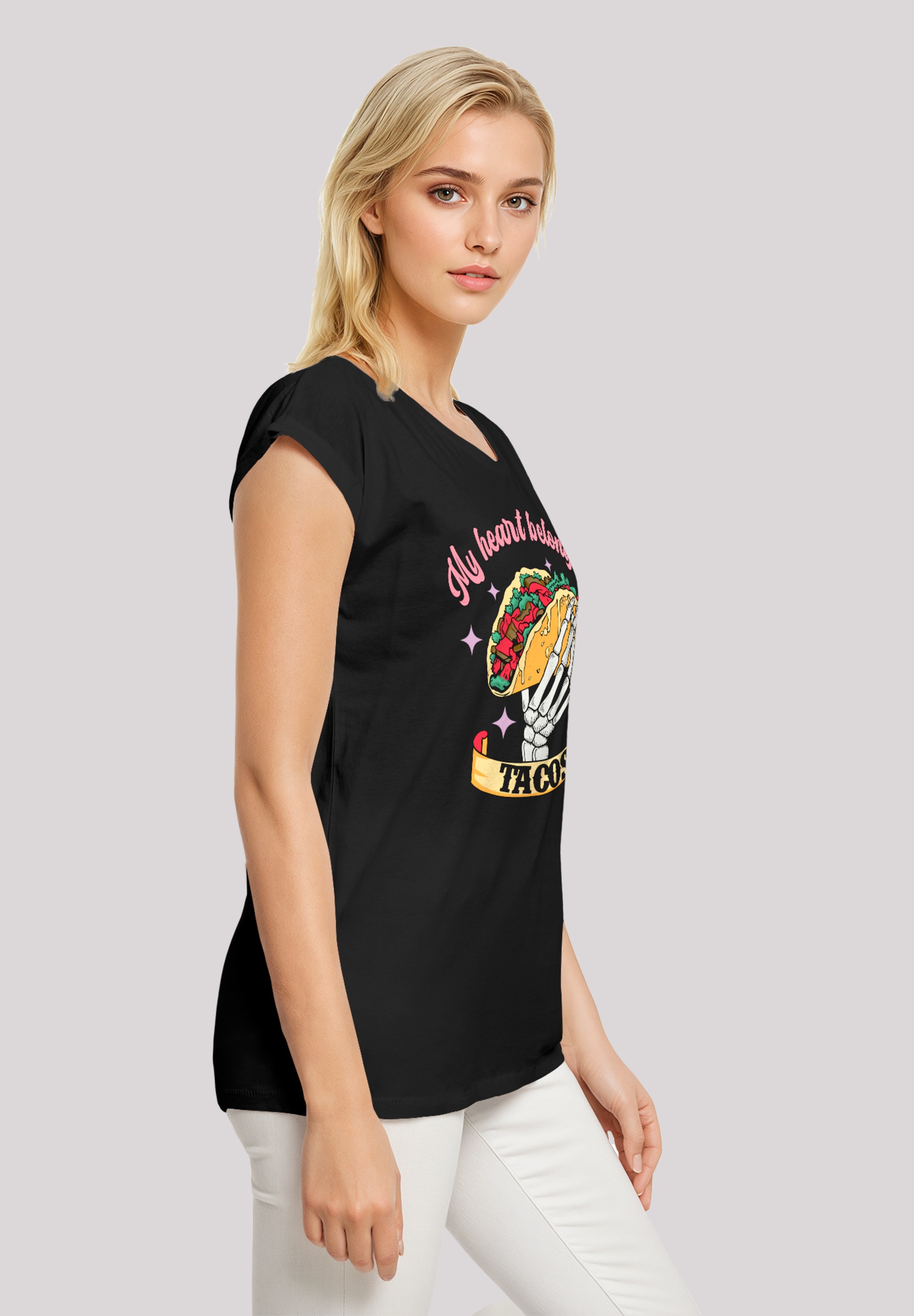 F4NT4STIC T-Shirt »My Herz belongs to tacos«, Premium Qualität