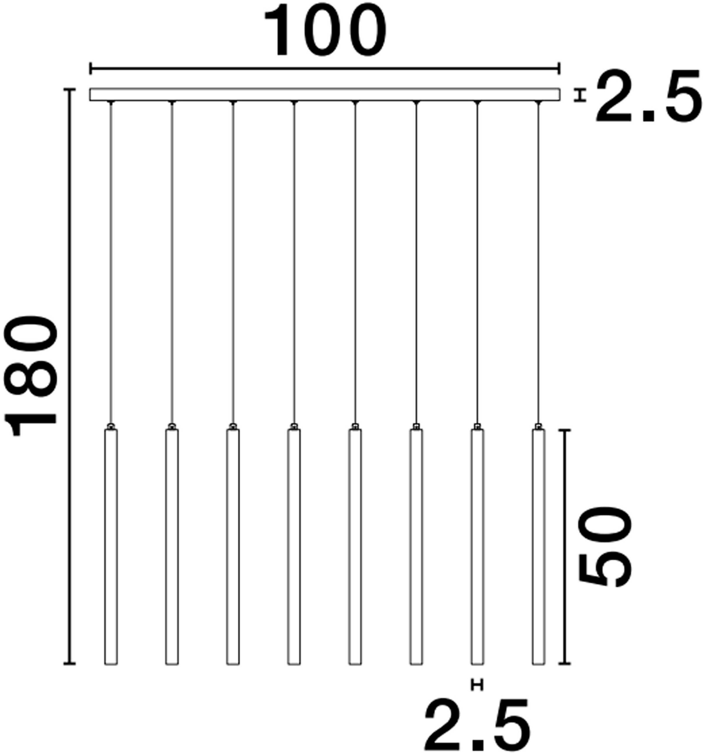 Nova Luce LED-Hängeleuchte »TRIMLE«, 8 flammig, Leuchtmittel LED-Modul | LED fest integriert