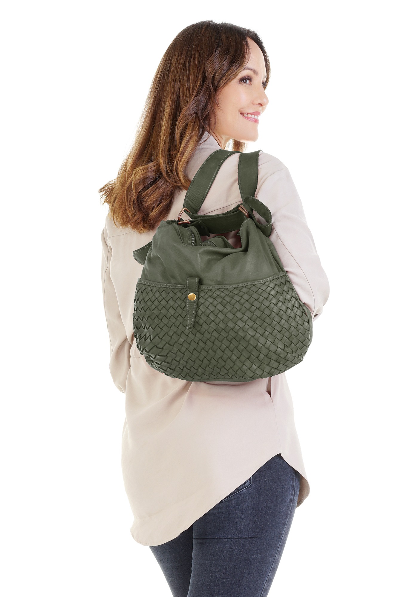 Thumbnail - Samantha Look Shopper echt Leder, Made in Italy