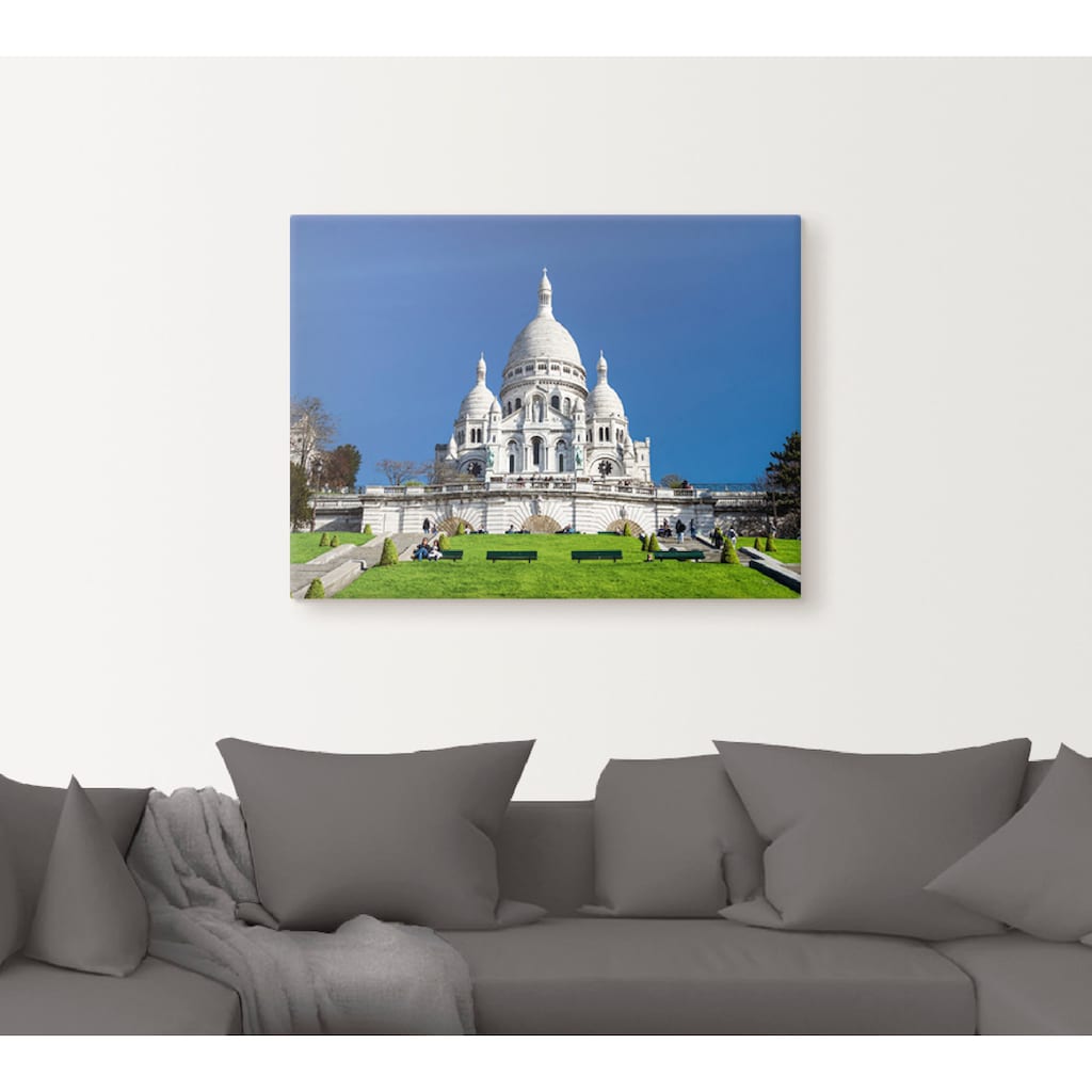 Artland Leinwandbild »Paris Sacre Coeur«, Gebäude, (1 St.)