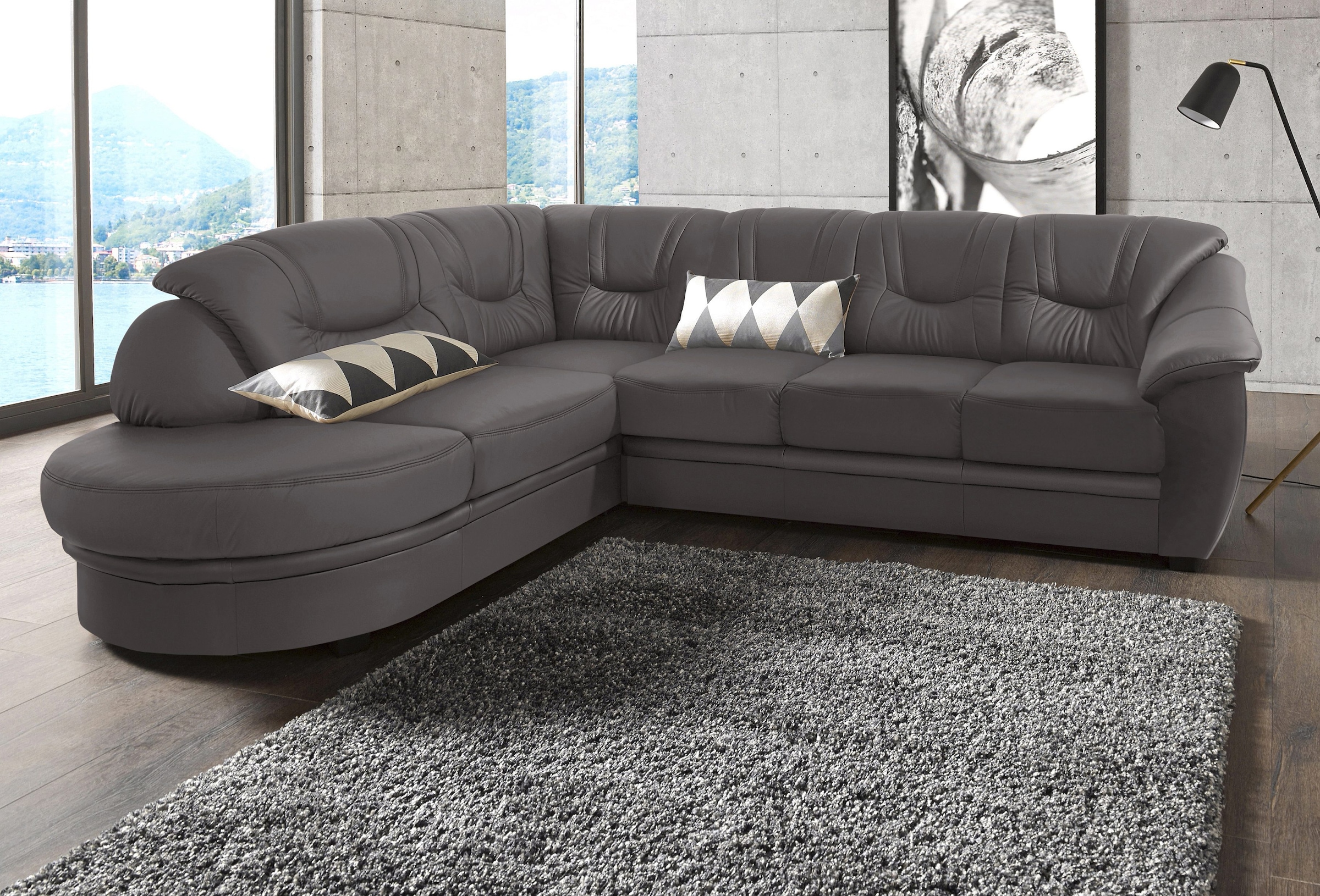 sit&more Ecksofa "Savoni L-Form", wahlweise mit Bettfunktion