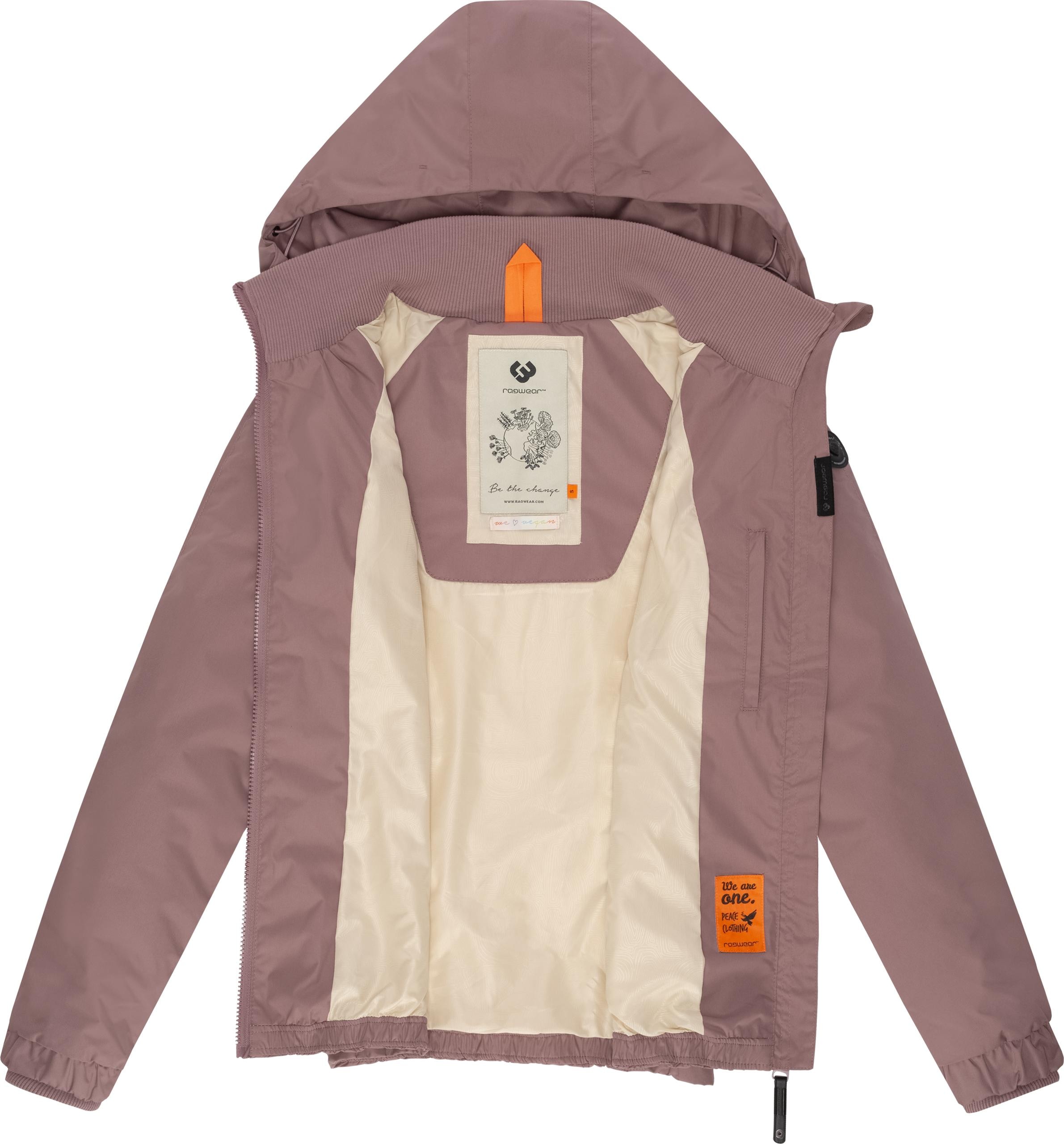 Ragwear Outdoorjacke »Dizzie«, mit Kapuze, Wasserdichte Übergangsjacke mit großer Kapuze