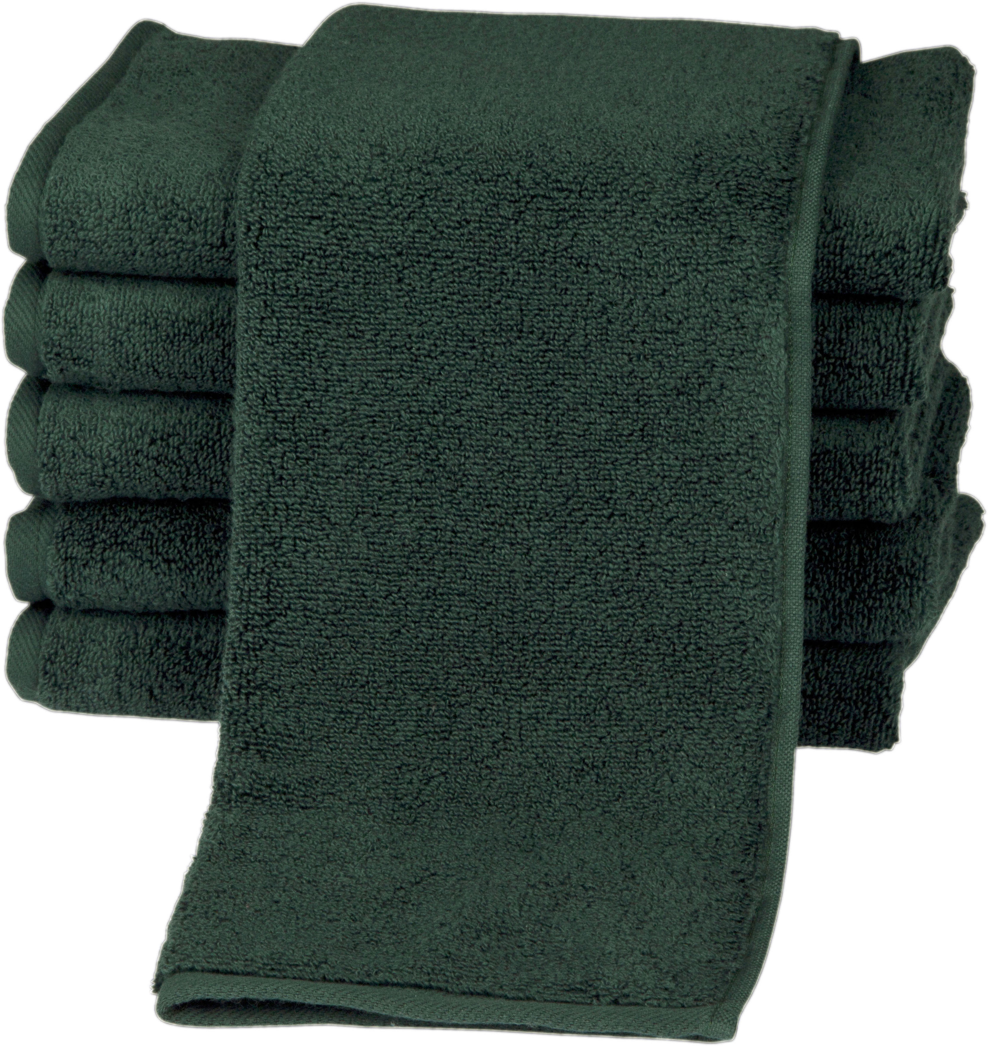 Gästehandtücher ROSS, B:30cm L:50cm, grün, Frottier, Obermaterial: 100% Baumwolle, Handtücher, "Sensual 9000", mit Aloe-Vera-Öl veredelt