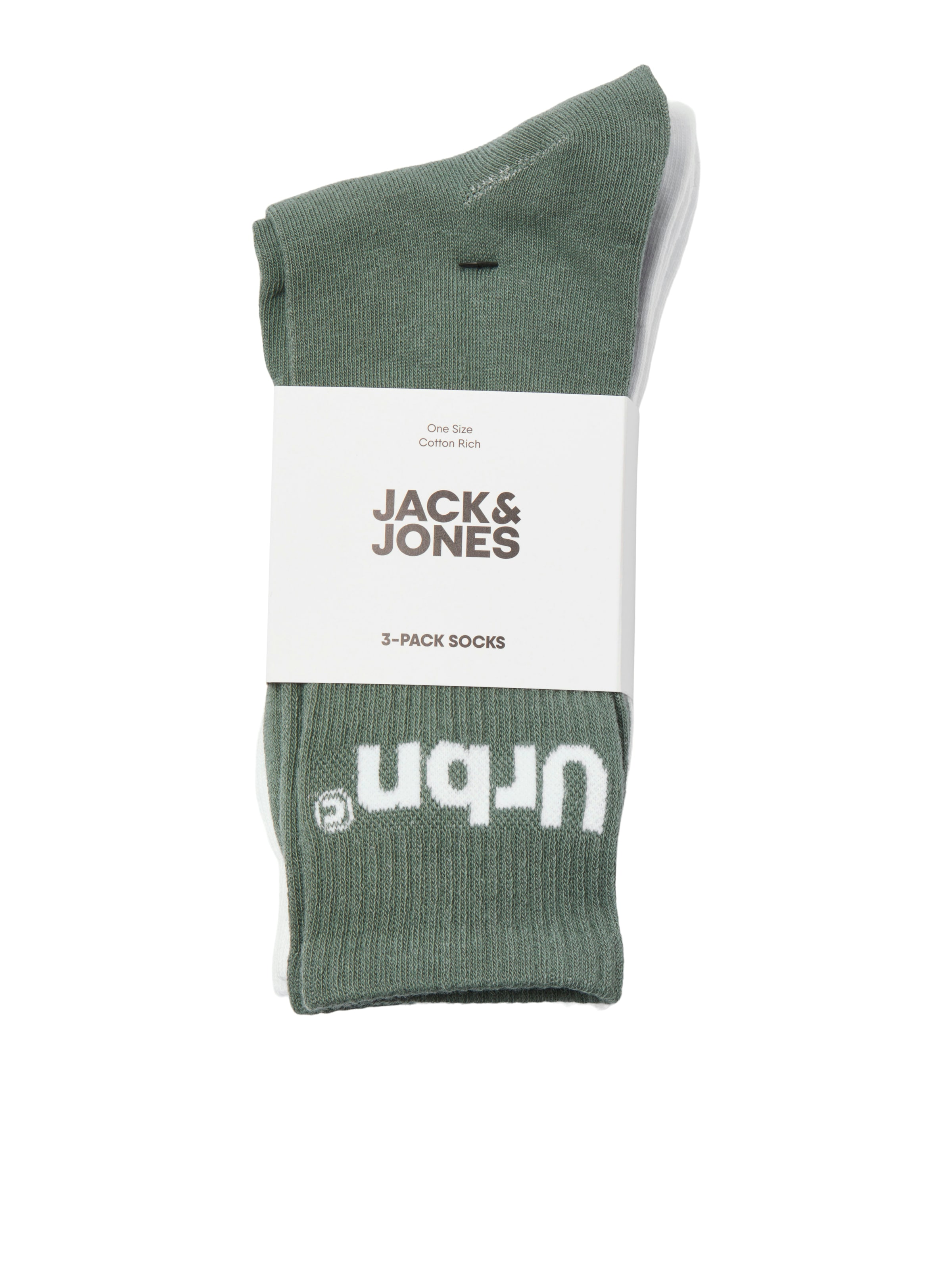 Jack & Jones Freizeitsocken »JACURBN TENNIS SOCKS 3 PACK SN«, (Packung, 3 Paar), mit Schriftzug