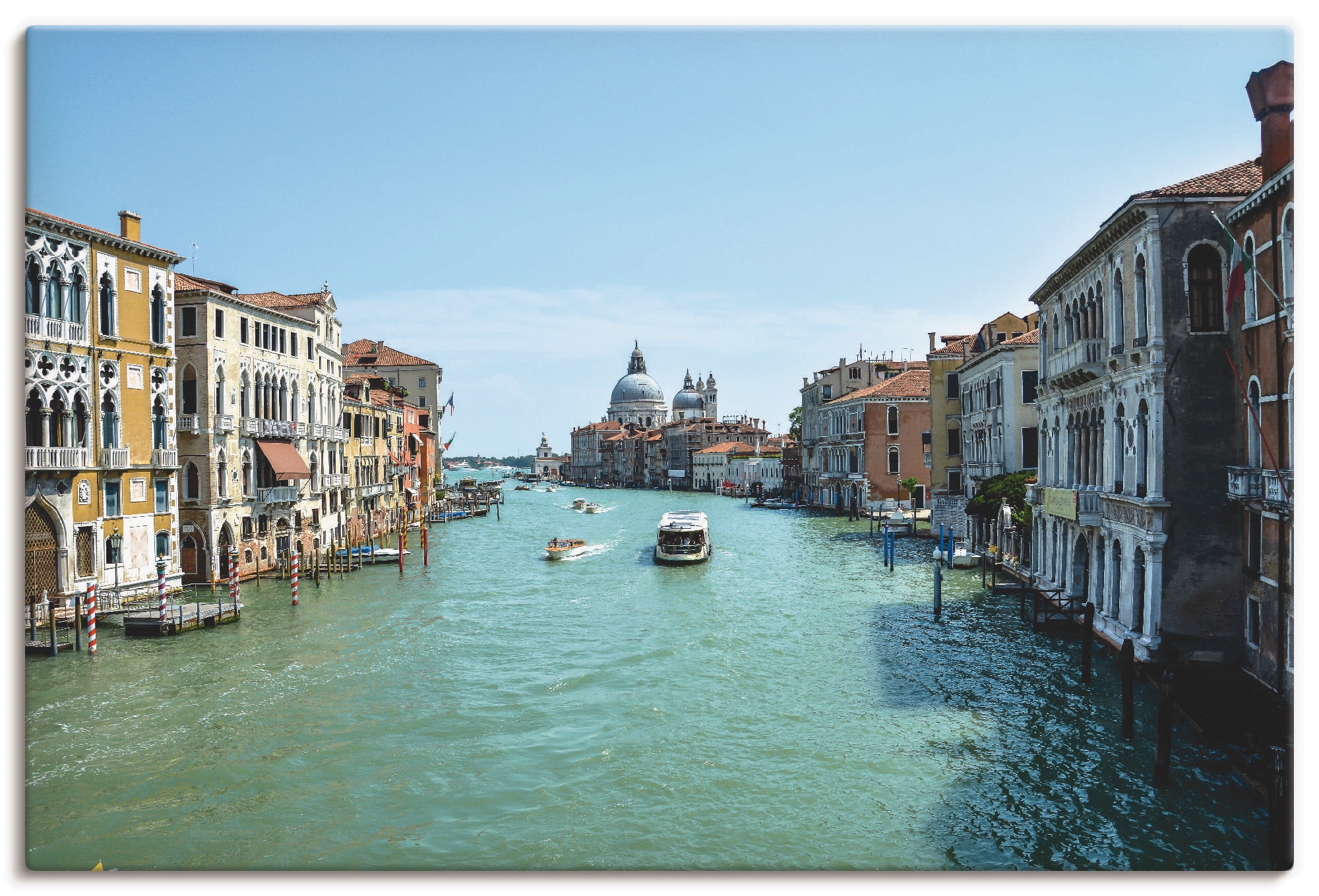Artland Leinwandbild "Canale Grande Venedig bei Sonnenschein", Italien, (1 St.), auf Keilrahmen gespannt