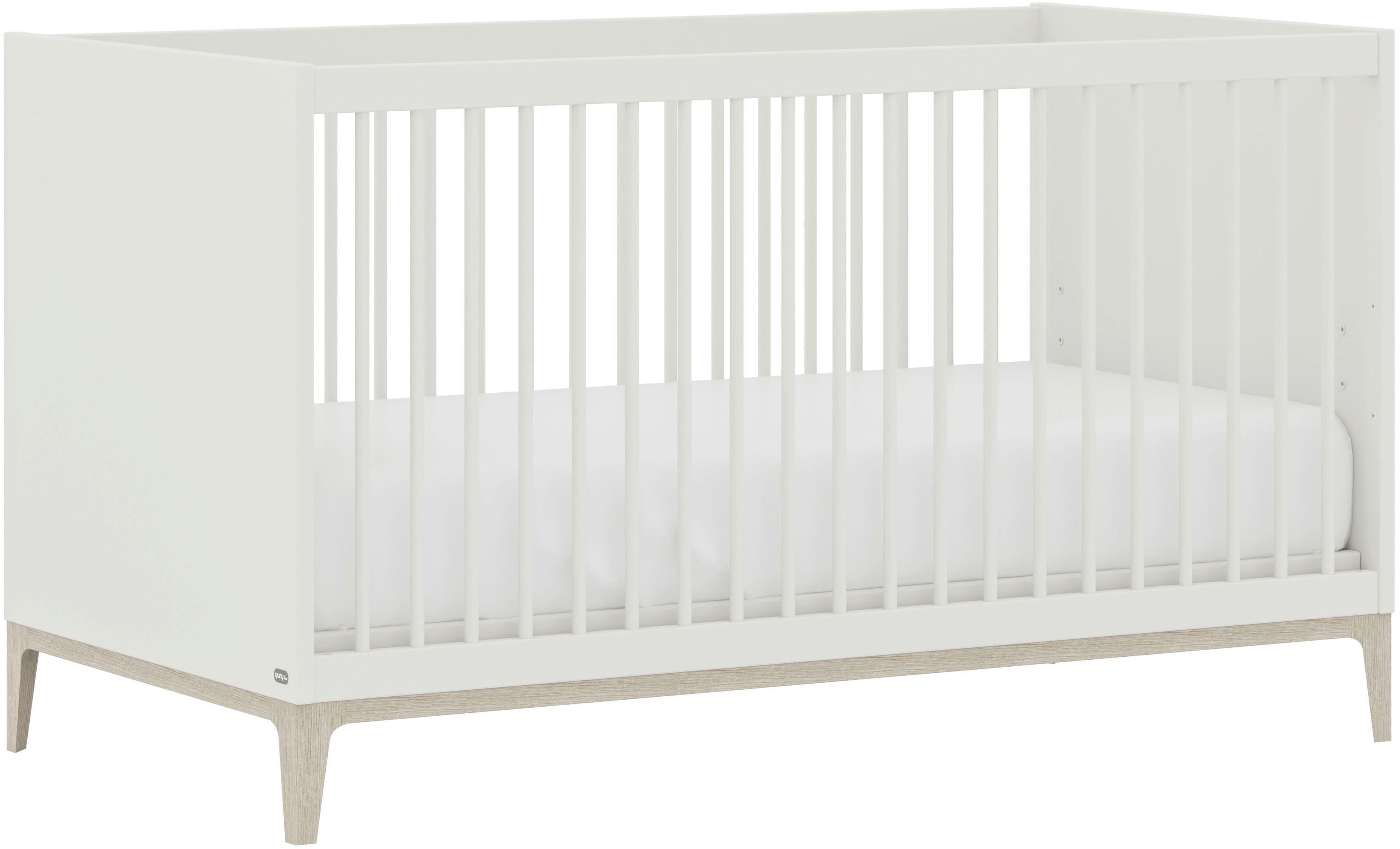 PAIDI "CUTIE LEA in Weiß, verschiedene Größen, Kinderbett" Off-White, Massivholz-Sprossen, 4-fach höhenverstellbares Gitterbett