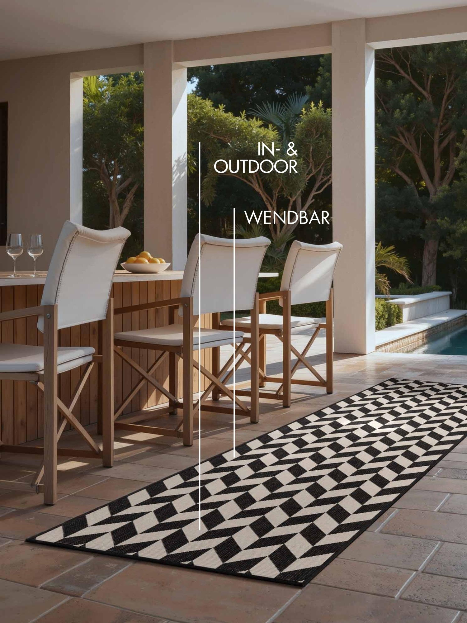 Ted Baker Teppich »Terrick« rechteckig 8 mm Höhe Designteppich, Wetterfest, Pflegeleicht, Modern, Wohnzimmer, Terrasse