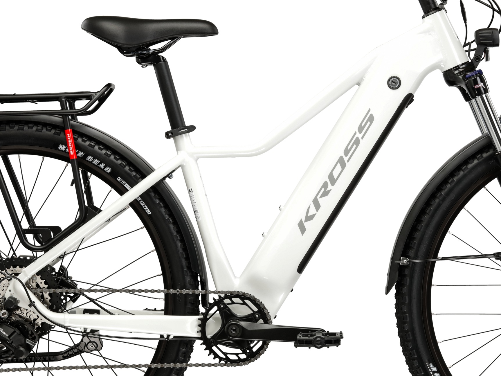 Kross »KROSS E-MTB Lea Boost 1.0 29 Zoll weiß 8 Gänge 2026« 8 Gang Shimano ESSA U2000 Schaltwerk Kettenschaltung Heckmotor 250 W