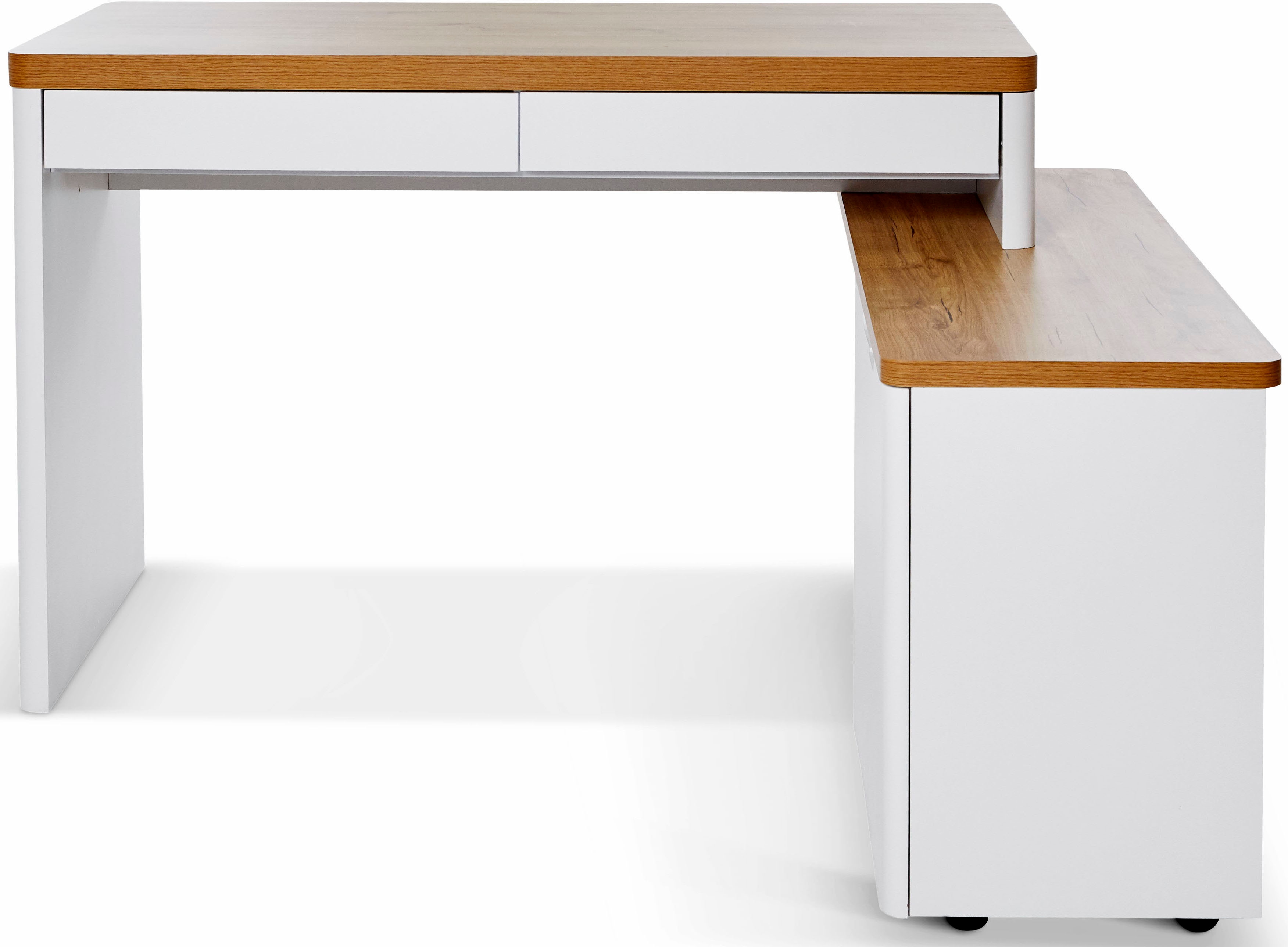 Libre L-Shape Executive Desk brown,white