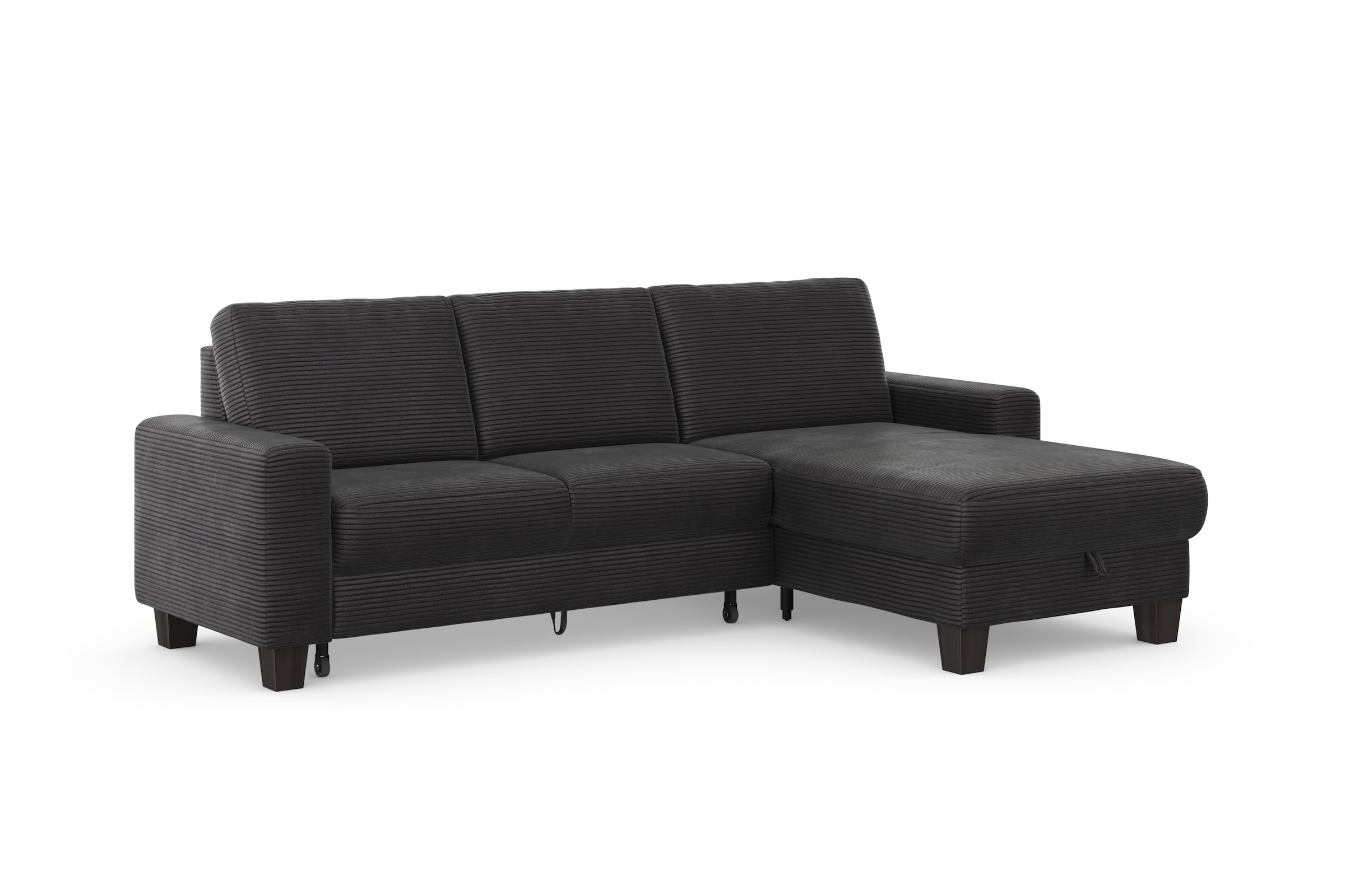 Home affaire Ecksofa »Summer L-Form«, mit Recamiere, mit oder ohne Bettfunktion und Bettkasten, Cord-Bezug