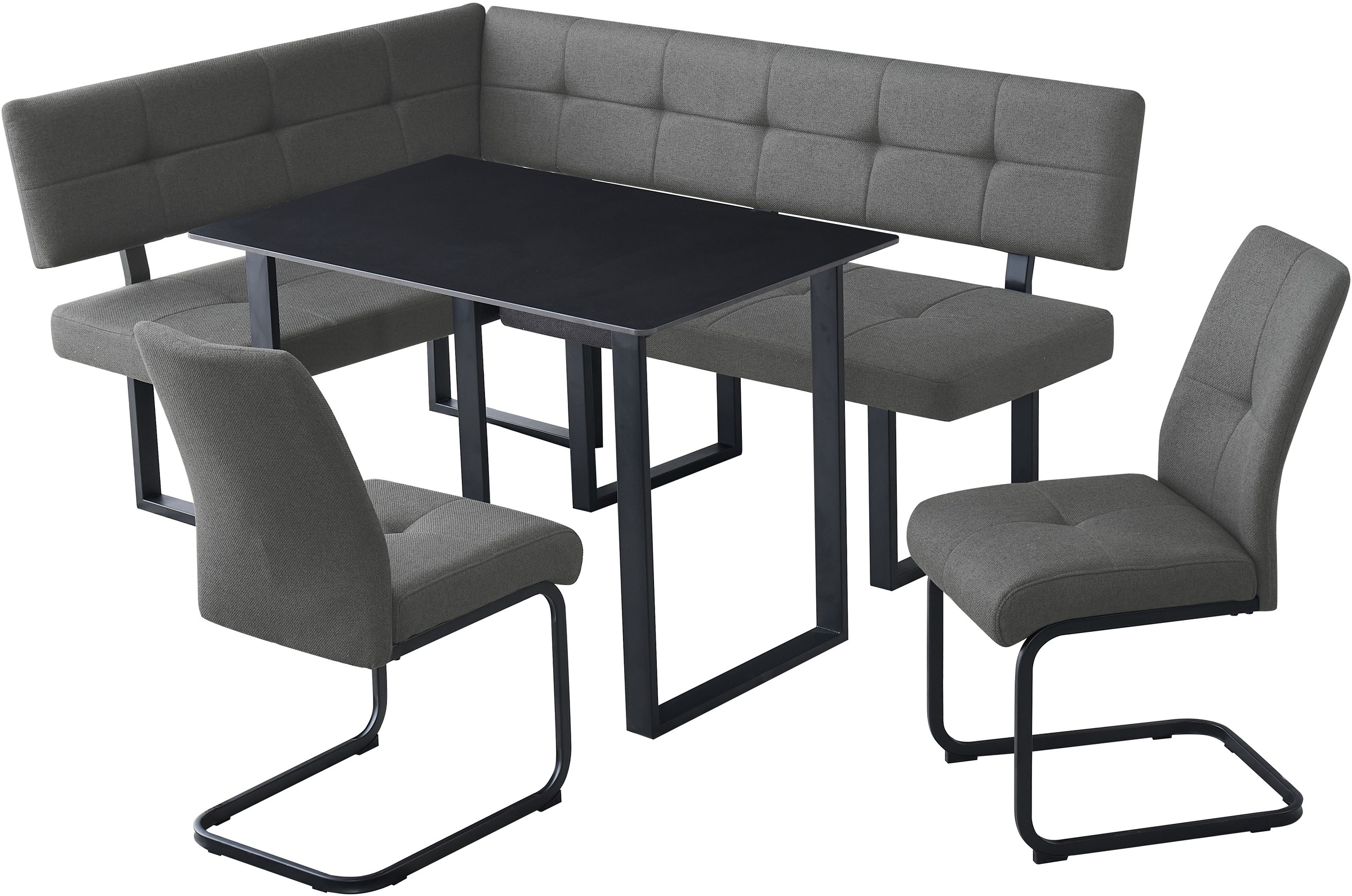 OTTO home Eckbankgruppe »Alabama« Spar-Set, 4 tlg. Sitzgruppe mit Federkern, 2 Freischwingern und Sinterstein-Tisch