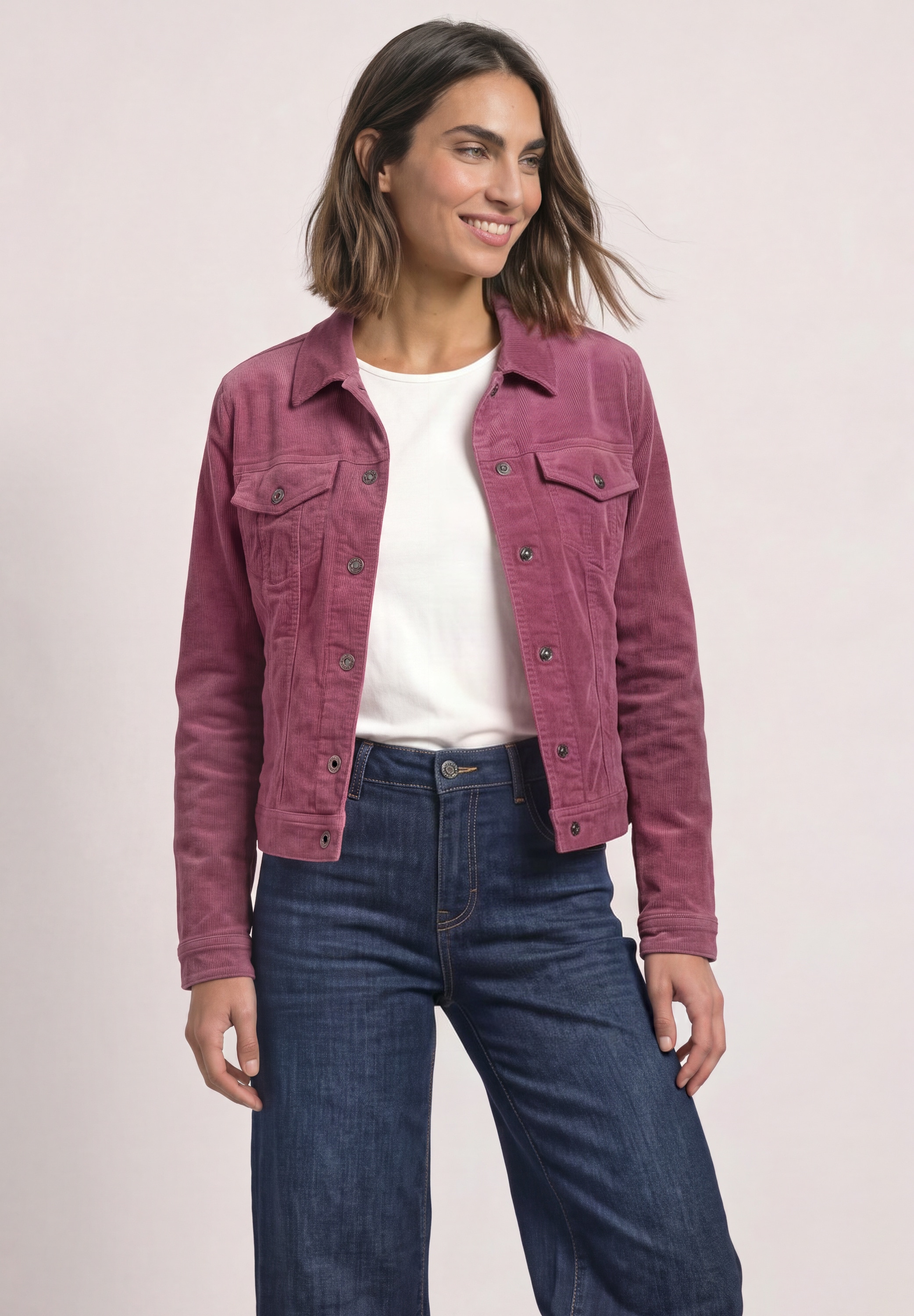 STREET ONE Cordjacke ohne Kapuze mit Brusttaschen