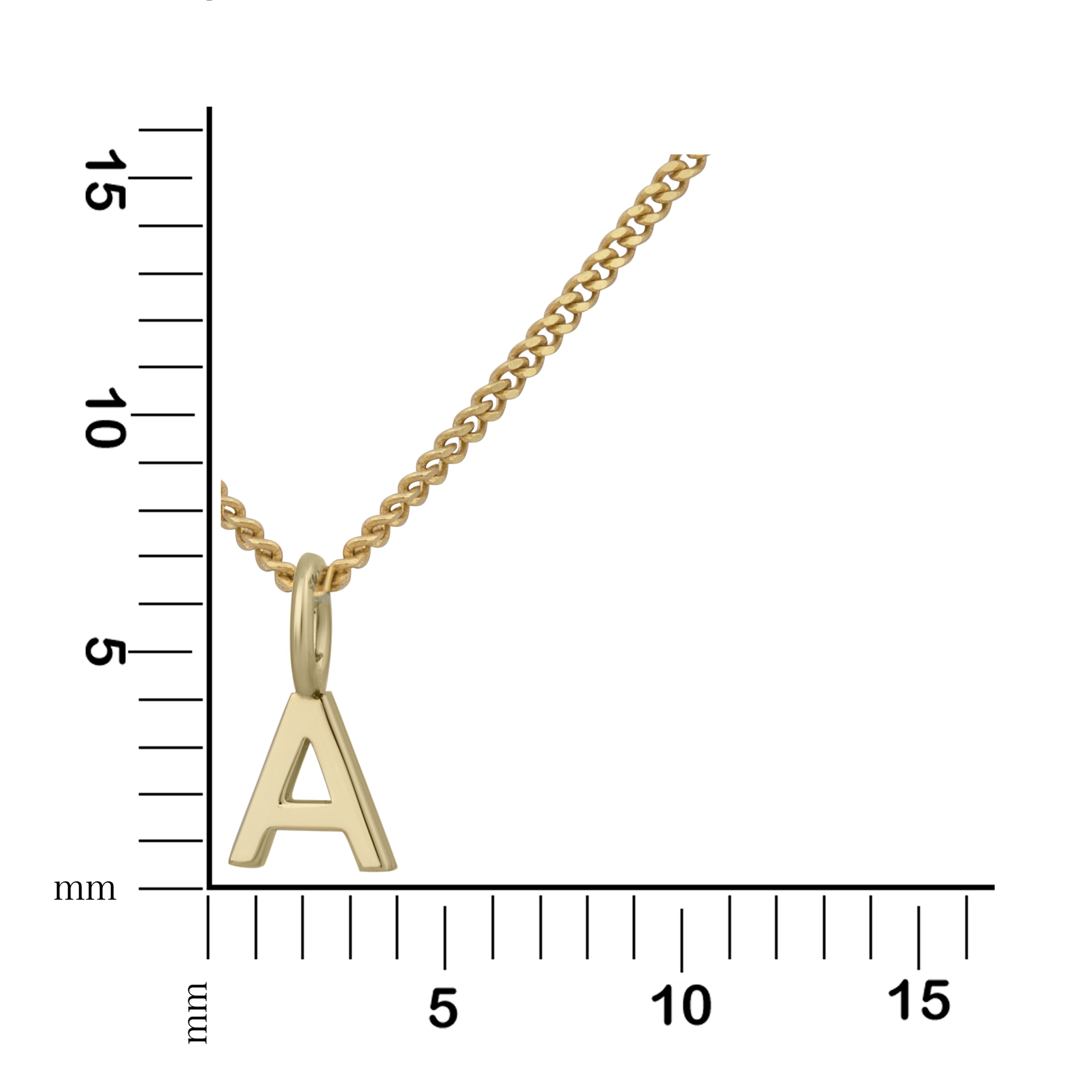 Orolino Kette mit Anhänger »Gold 375 mit Anhänger 42/45cm lang Buchstabe A«
