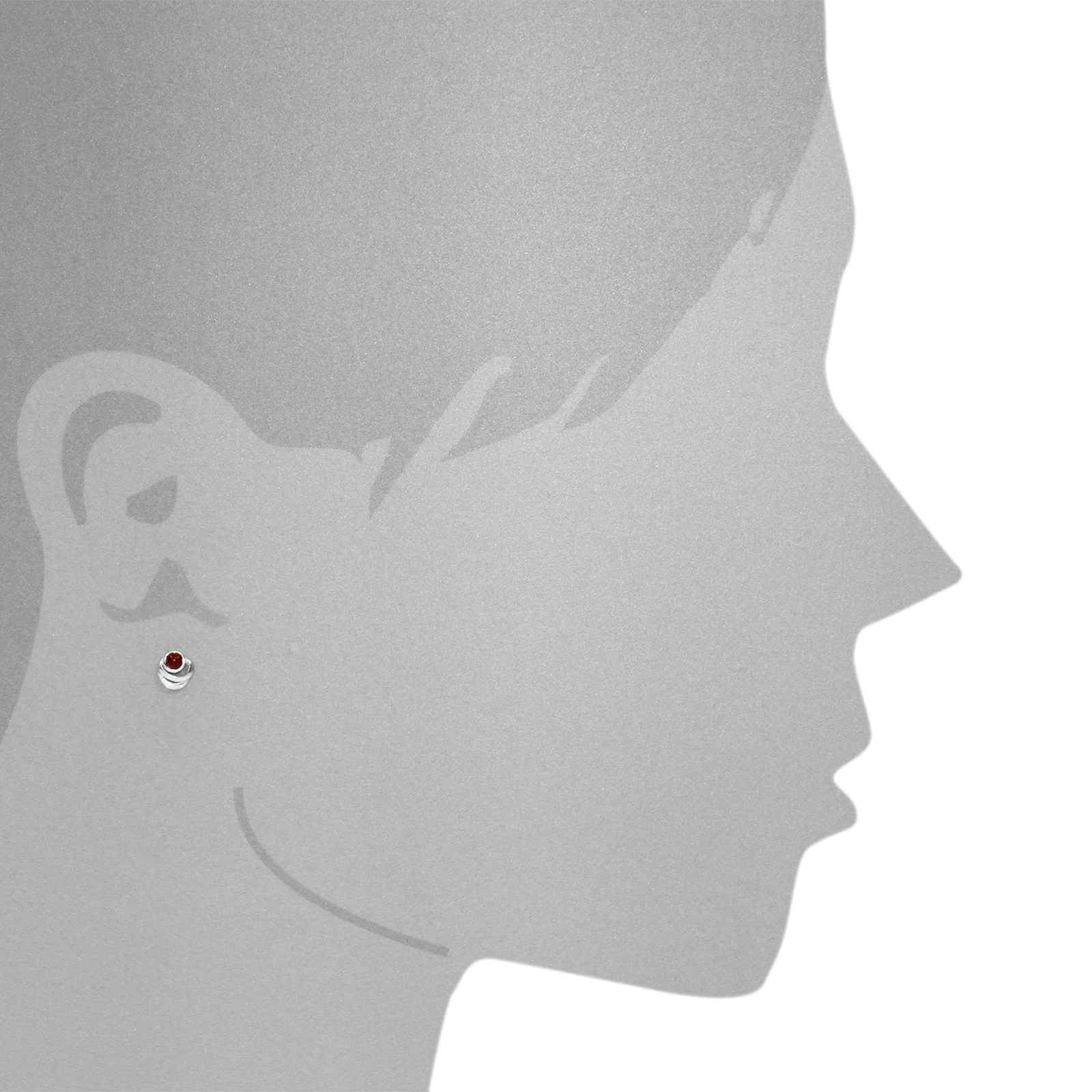 OSTSEE-SCHMUCK Paar Ohrstecker »- Ulrike - Silber 925/000 - Bernstein«