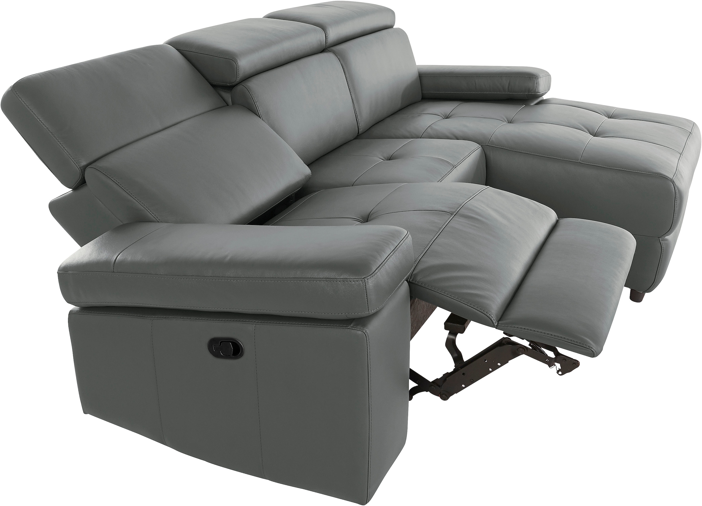 Places of Style Ecksofa »Kilado, L-Form,«, mit Relaxfunktion, verstellbarer Armlehne, Kopfteilverstellung