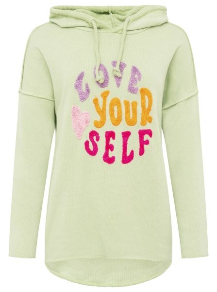 Zwillingsherz Hoodie ""Love Yourself"", mit Kapuze und Flockprint in frisch günstig online kaufen