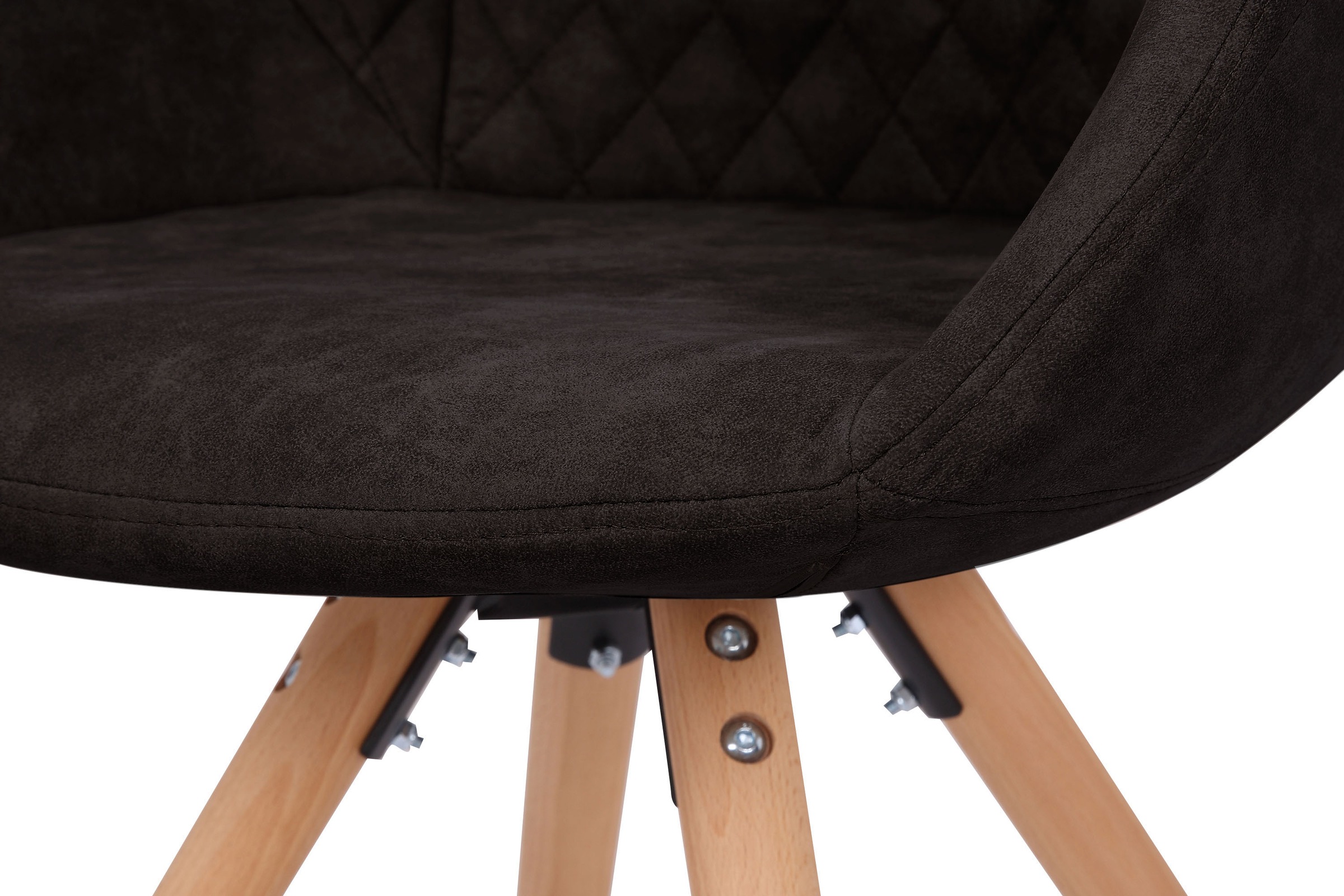 Kayoom Polsterstuhl »Stuhl Chadwick 110 2er-Set, stilvolles Design, in Naturfarben gehalten«, (Set), 2 St., bequem, Holzbeine, weich gepolstert, stilvolles Design