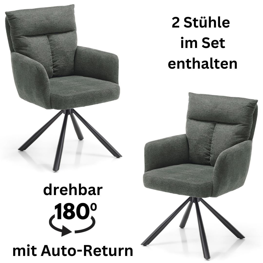 Stolkom Armlehnstuhl "Sofia" (Set) 2 Stk.180 grad drehbar mit Auto-Return, günstig online kaufen