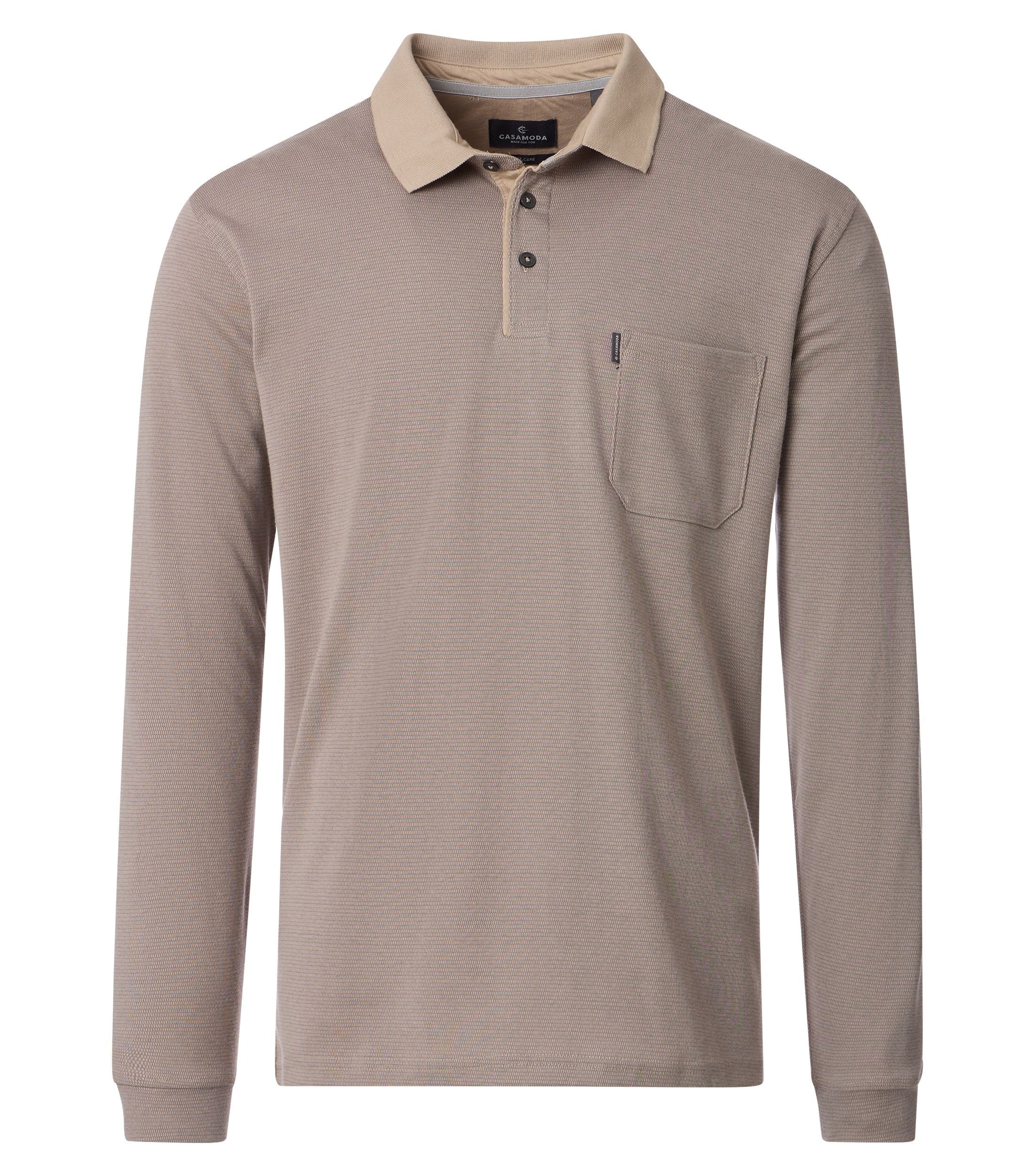 CASAMODA Langarm-Poloshirt "CASAMODA Polo-Shirt Langarm gestreift" günstig online kaufen
