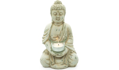 NOOR LIVING Teelichthalter »Buddha«, (1 St.), aus Terrakotta, Höhe ca. 24 cm kaufen