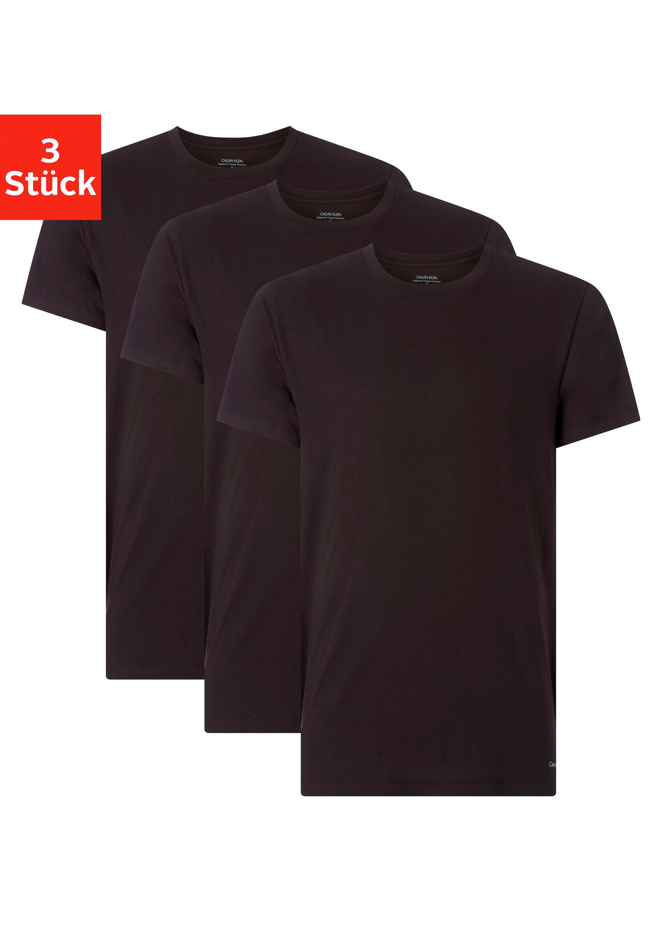 Calvin Klein 3-er Set T-Shirt Schwarz günstig online kaufen