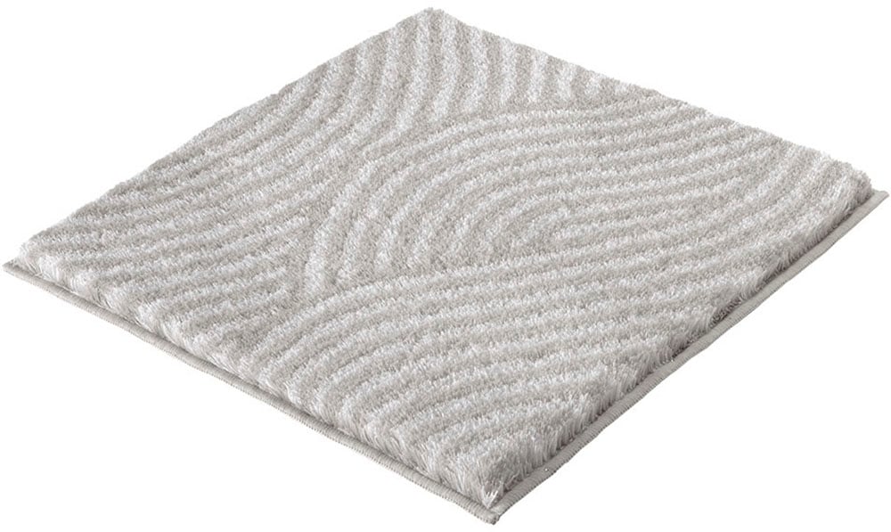 Kleine Wolke Badematte "Calma, Badvorleger, Badezimmer Teppich" Höhe 30 mm rutschhemmend beschichtet fußbodenheizungsgeeignet Badteppich, Wellen Design