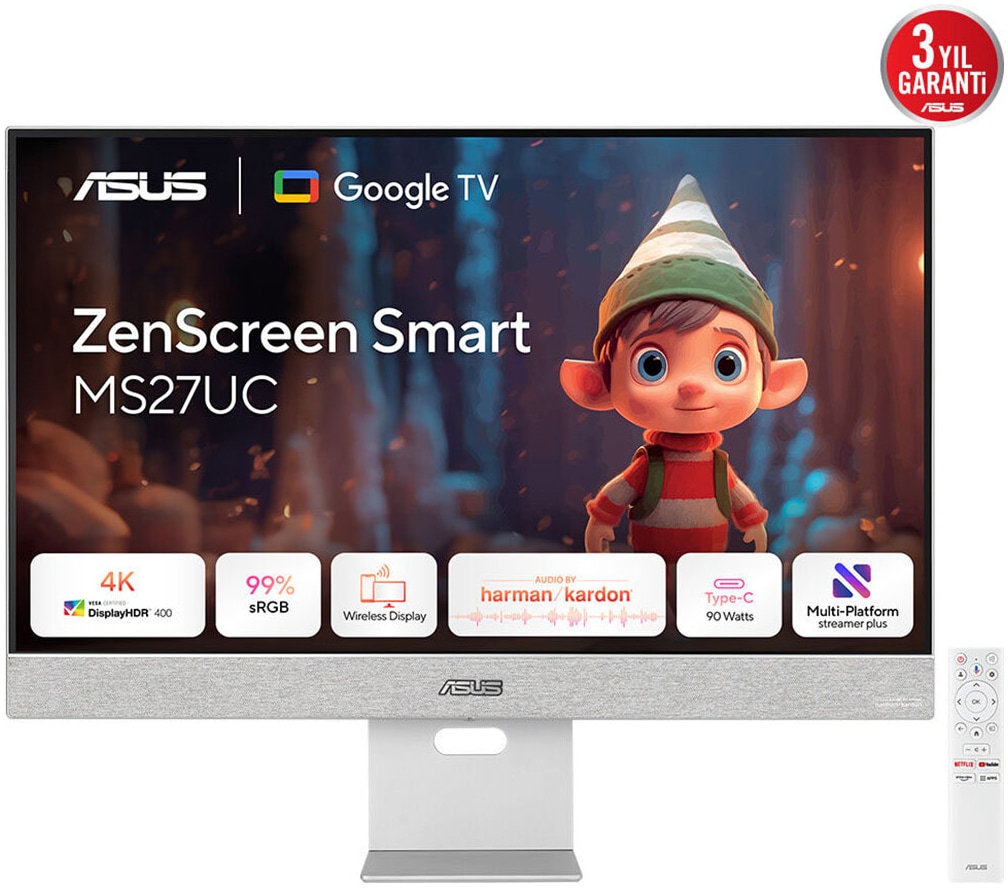 Asus Smart Monitor »MS27UC« 69 cm/27 ″  3840 x 2160 px 5 Reaktionszeit 60 Hz