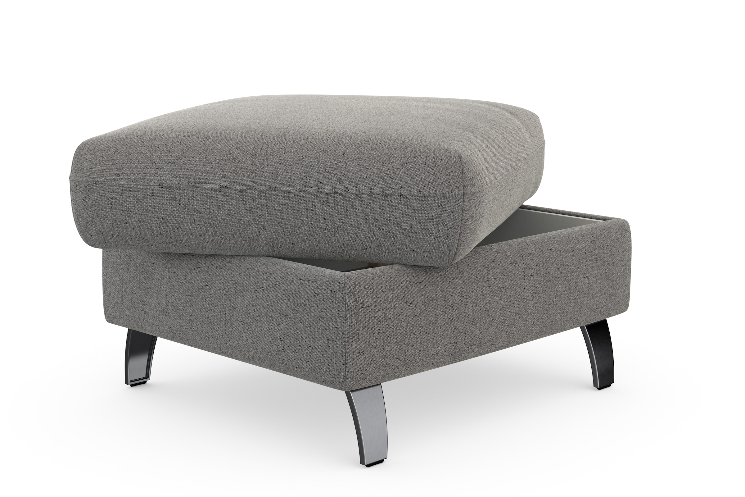 sit&more Stauraumhocker »Grenoble«, mit Stauraum und satinierten Füßen